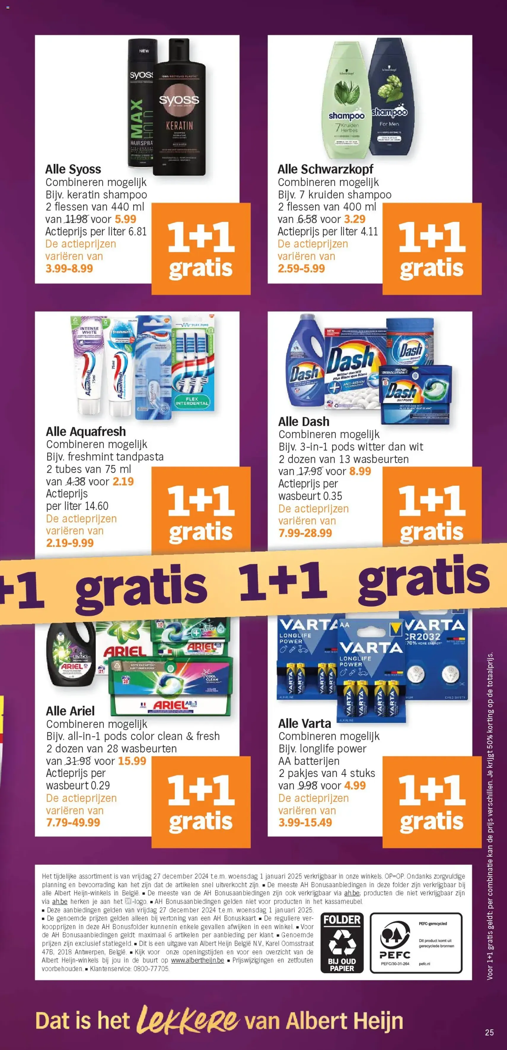 Albert Heijn folder week / de la semaine 52 - geldige folder vanaf 27/12/2025 pagina 25 van 26
