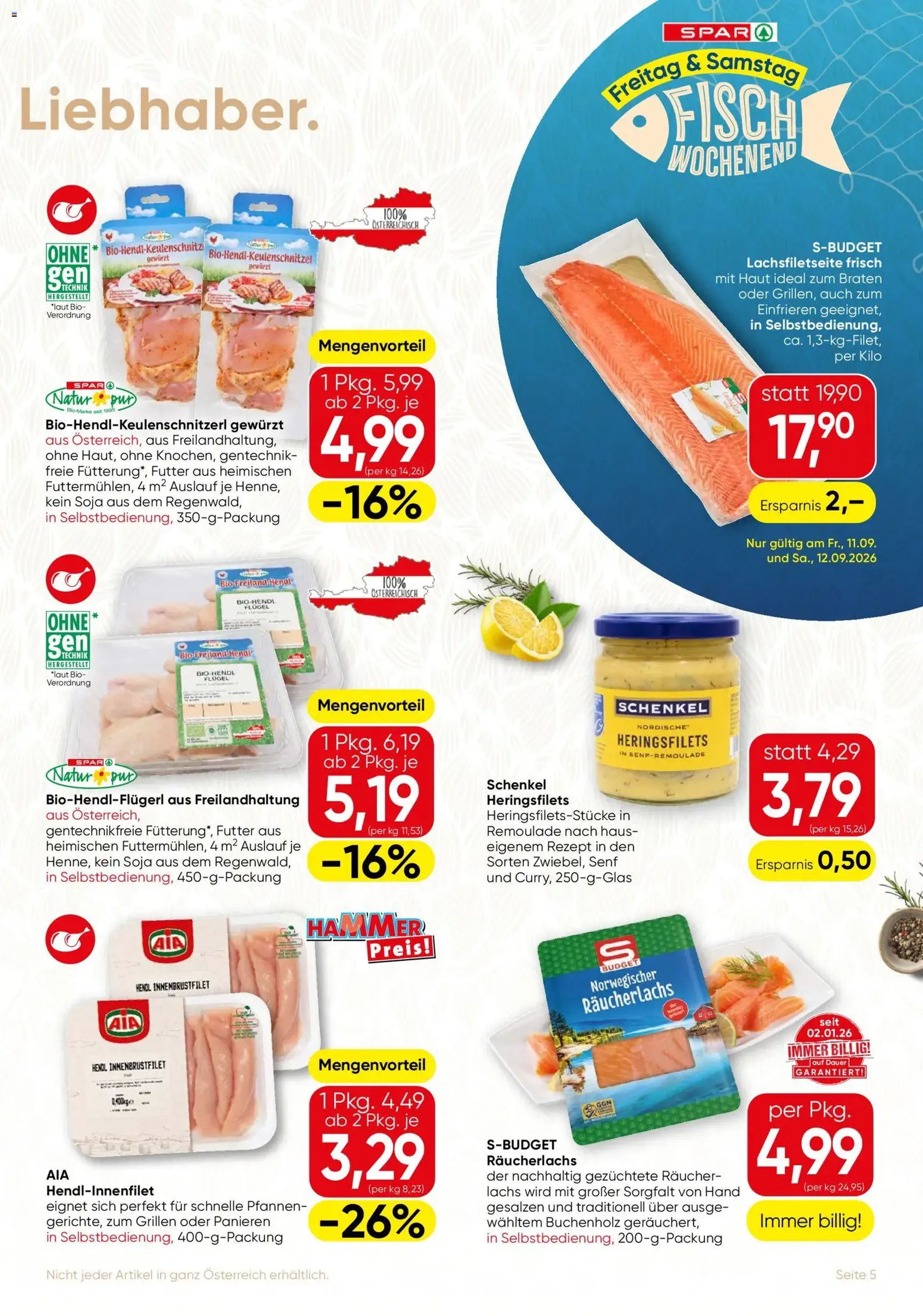 SPAR Gourmet Flugblatt - Gültiger Prospekt ab 10.09.2026, Seite 5 von insgesamt 12
