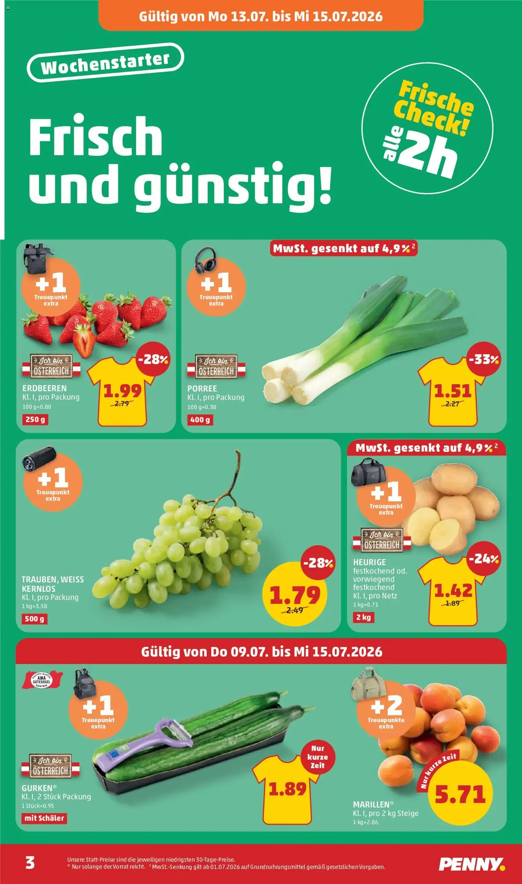 Penny Markt Flugblatt - Gültiger Prospekt ab 09.07.2026, Seite 3 von insgesamt 28