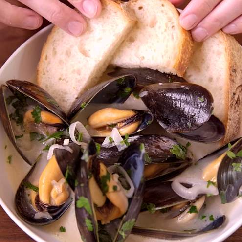 Zuppa di cozze ricetta - procedimento 1