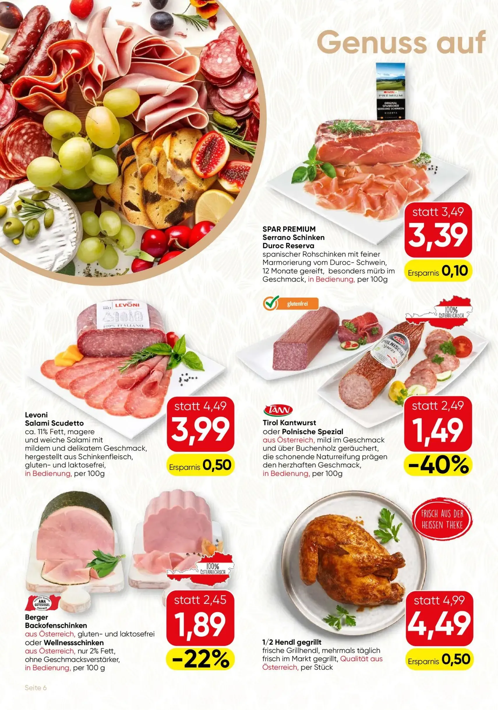 SPAR Gourmet Flugblatt - Gültiger Prospekt ab 18.06.2026, Seite 6 von insgesamt 12