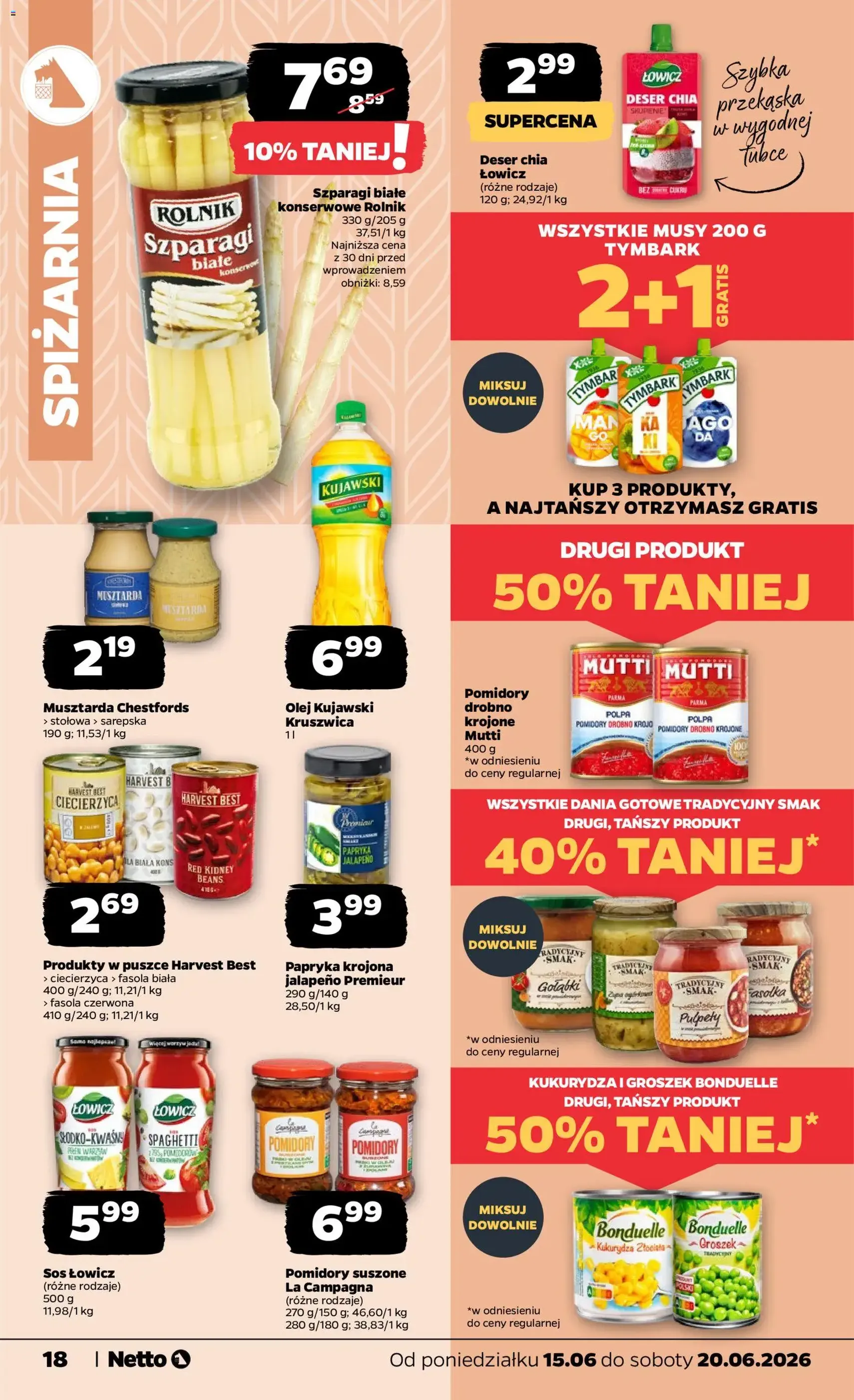 Netto gazetka od poniedziałku spożywcza - ważny gazetka od 15.06.2026 strona 18 z 35