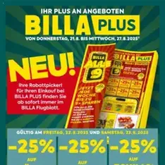 Billa Plus Flugblatt - Prospekt Vorschau gültig ab 21.08.2025