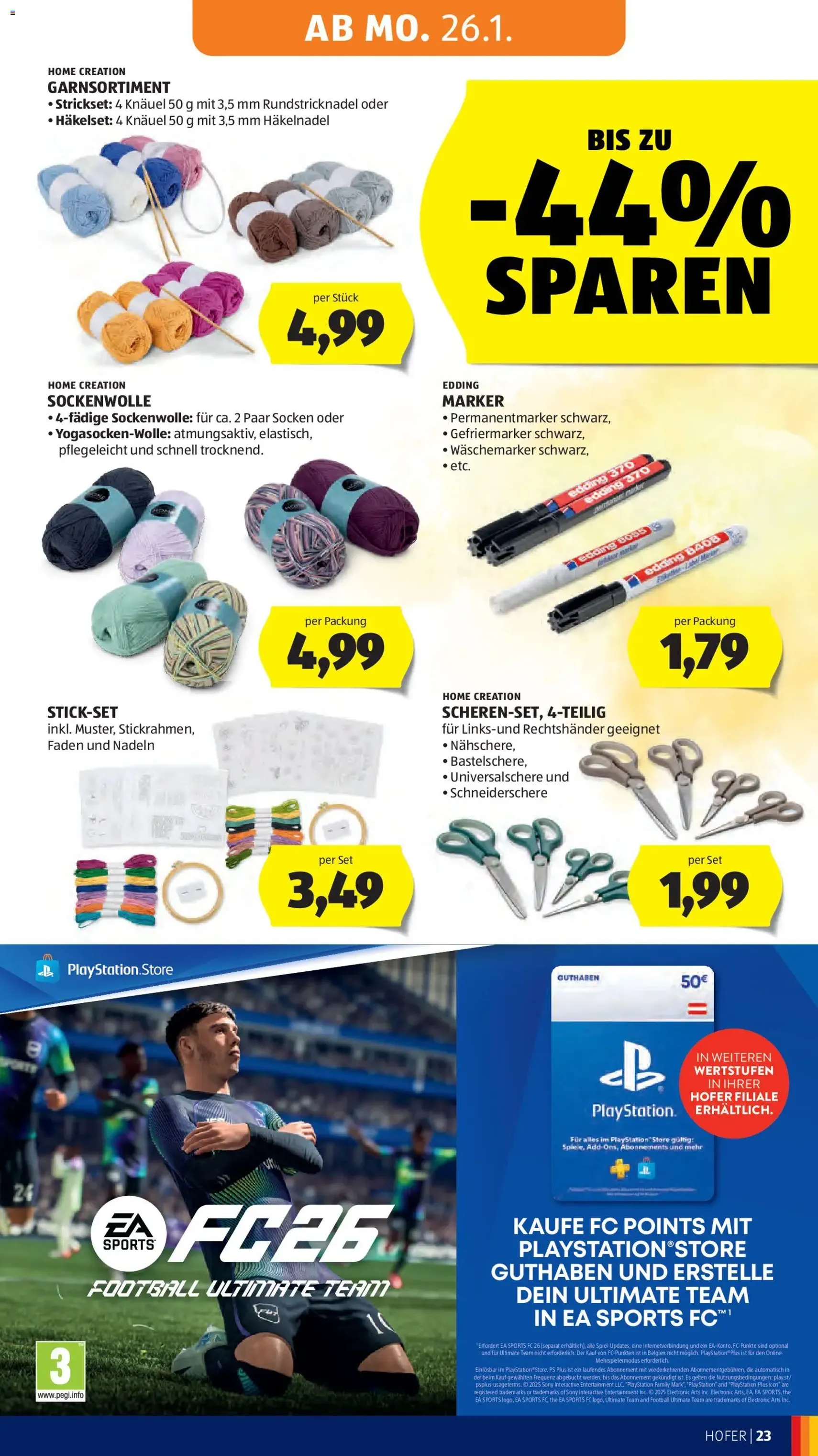 Hofer Flugblatt - Gültiger Prospekt ab 23.01.2026, Seite 27 von insgesamt 45
