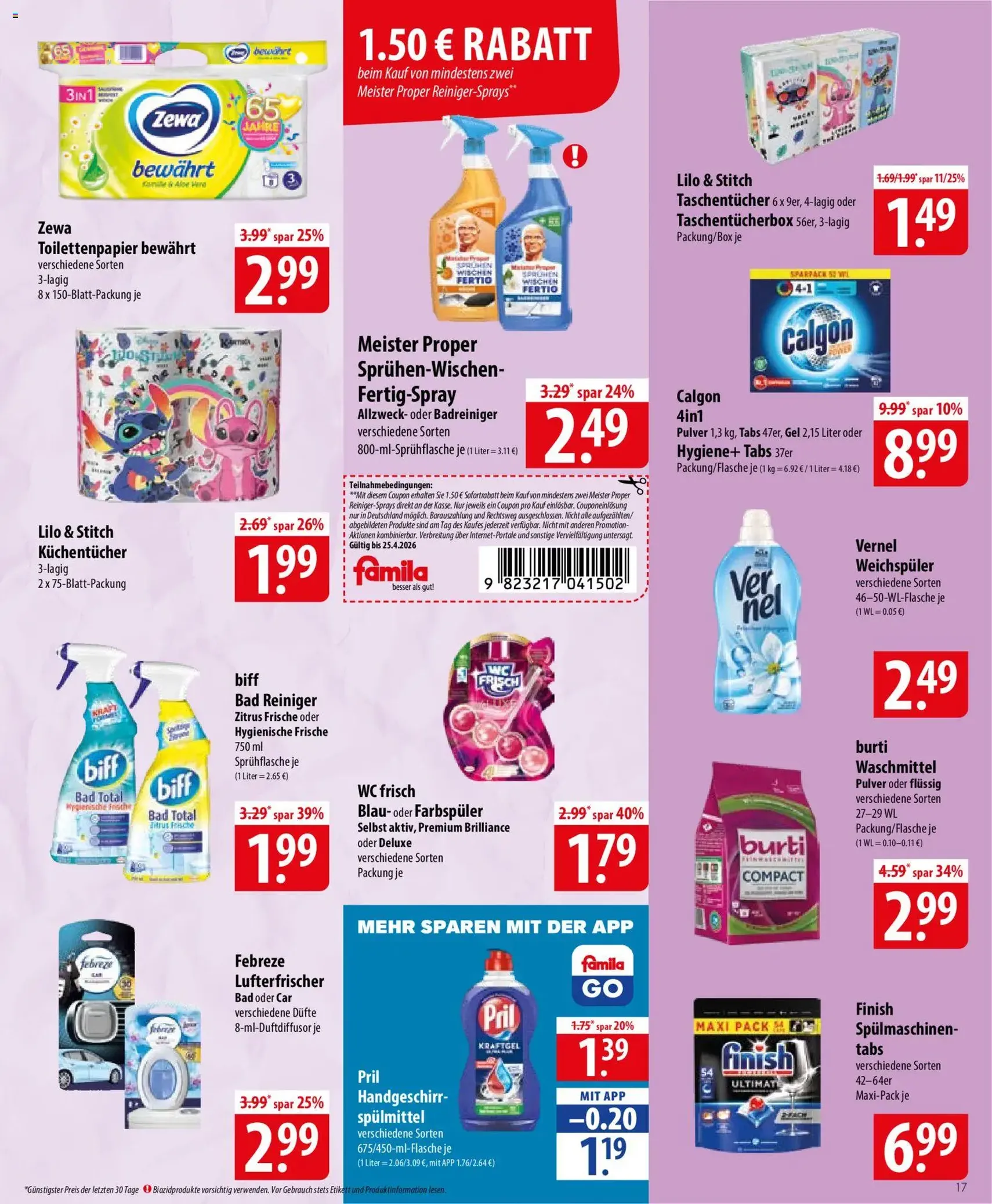 Famila Prospekt - Gültiger Prospekt ab 20.04.2026, Seite 17 von insgesamt 24