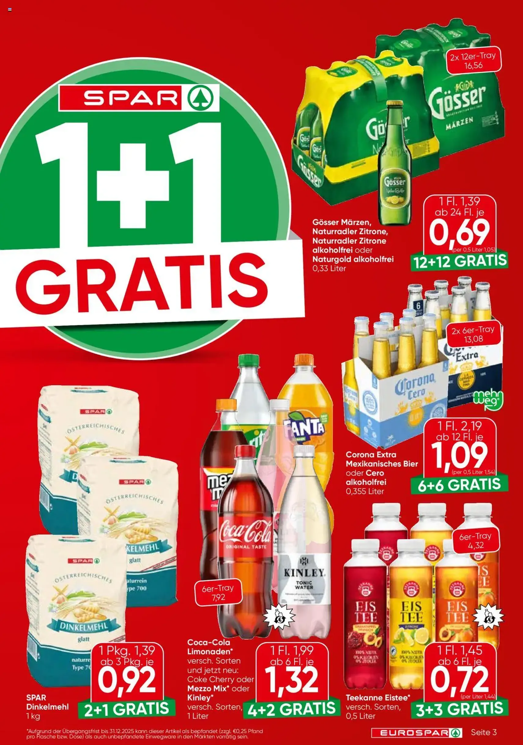 Eurospar Flugblatt - Gültiger Prospekt ab 28.08.2025, Seite 3 von insgesamt 16 Eurospar Flugblatt - Gültiger Prospekt ab 28.08.2025, Seite 3 von insgesamt 16