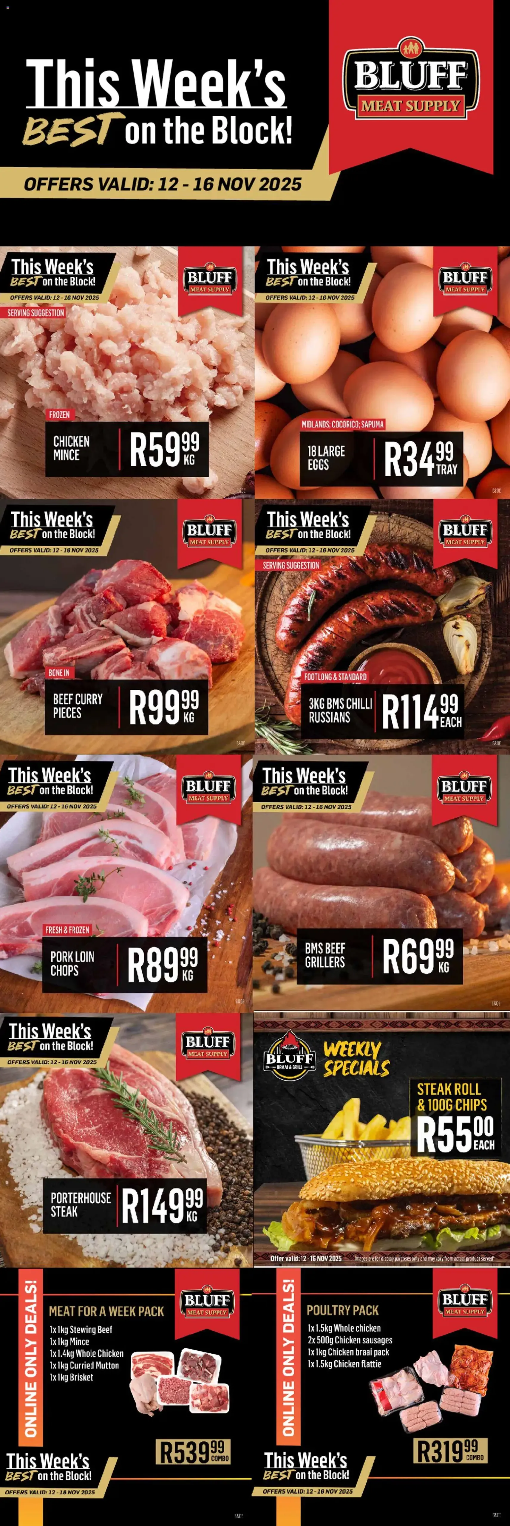 Bluff Meat Supply This Week's BEST on the Block! - valid flyer from 12/11/2025, page 1 of 2
