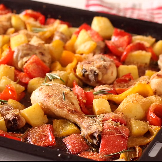 Anteprima ricetta Pollo e Peperoni al Forno