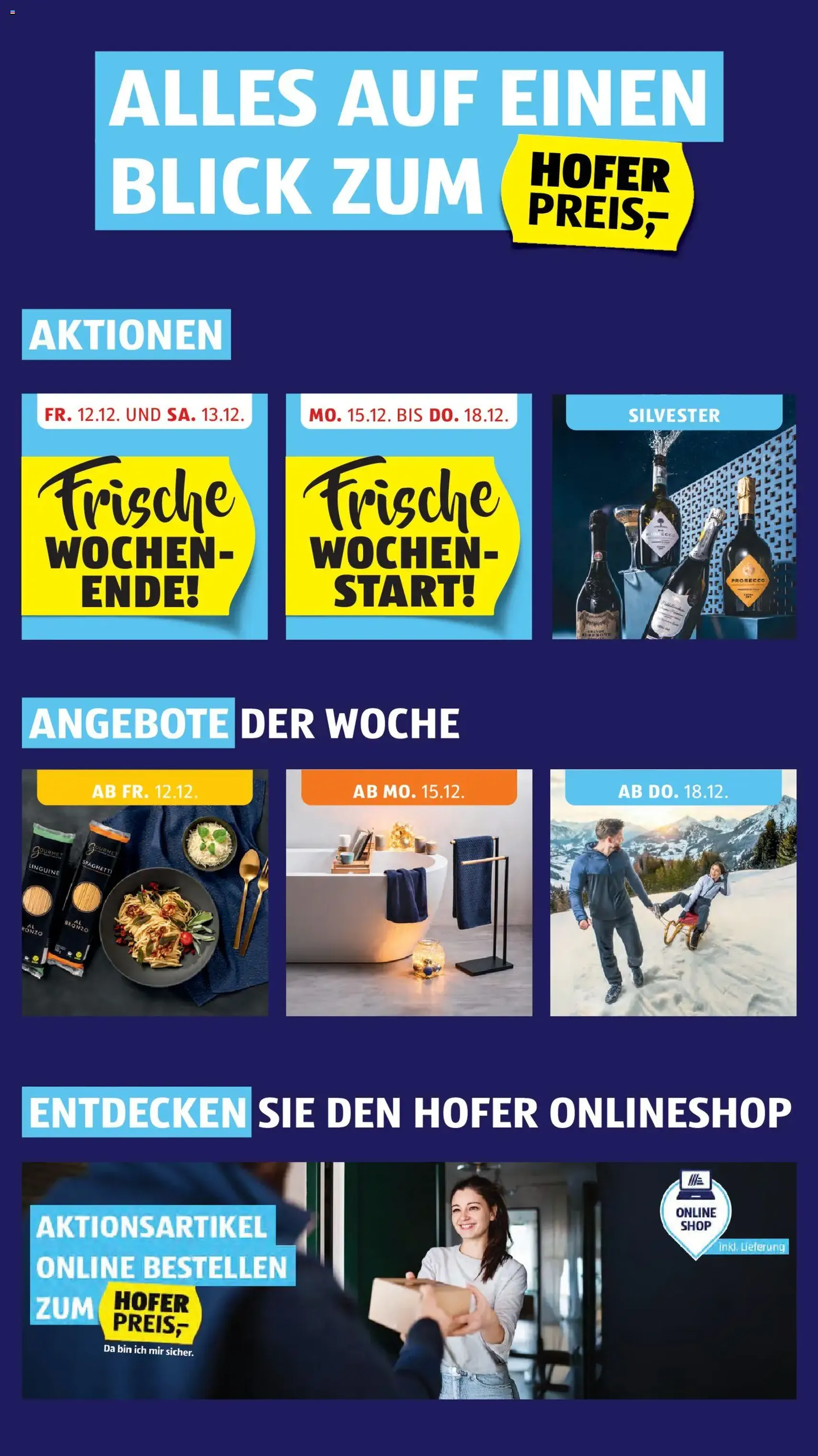 Hofer Flugblatt - Gültiger Prospekt ab 12.12.2025, Seite 2 von insgesamt 53