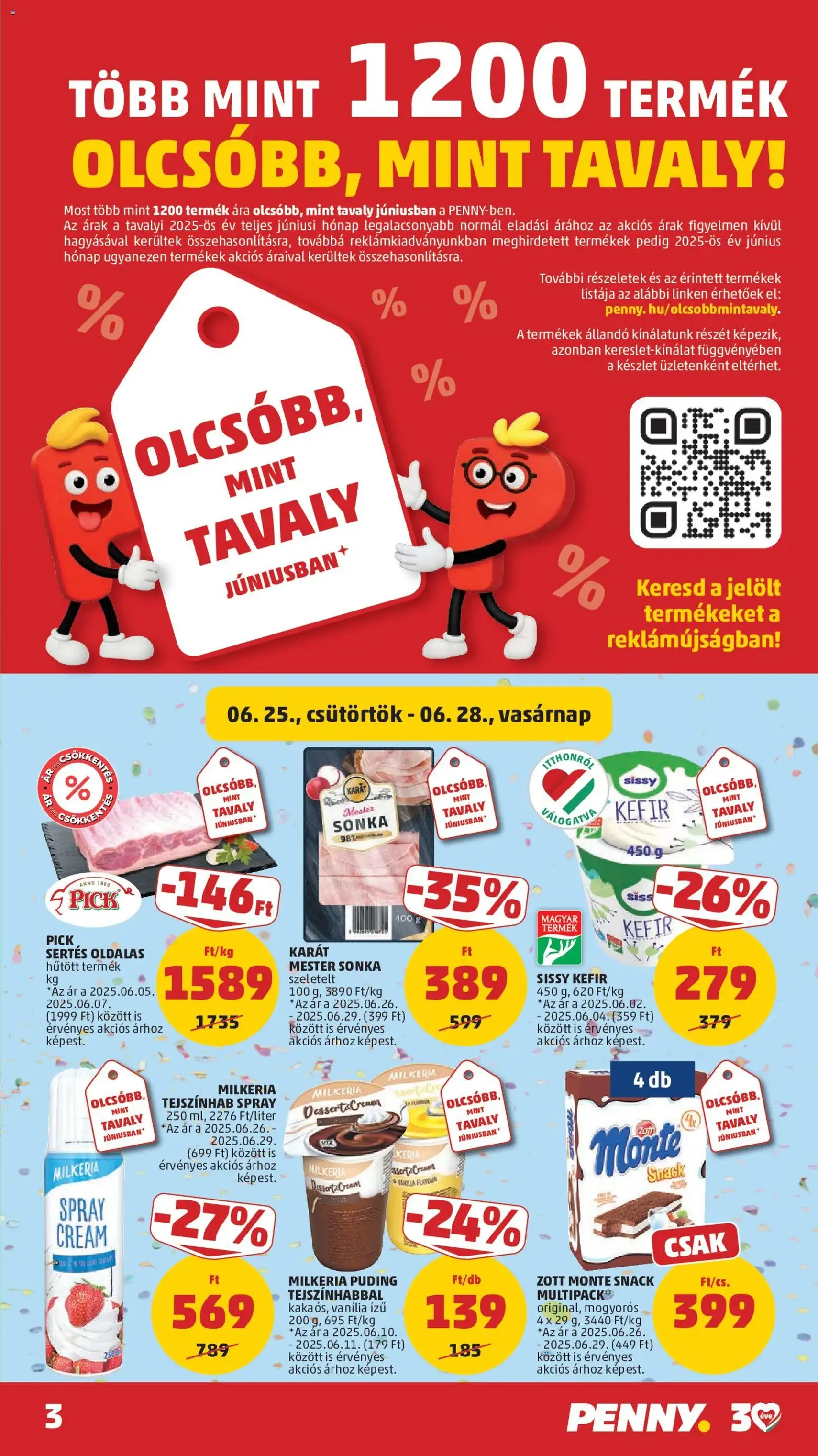 PENNY akciós újság - 2026.06.25. érvényes szórólap 3 oldal 40 oldalból