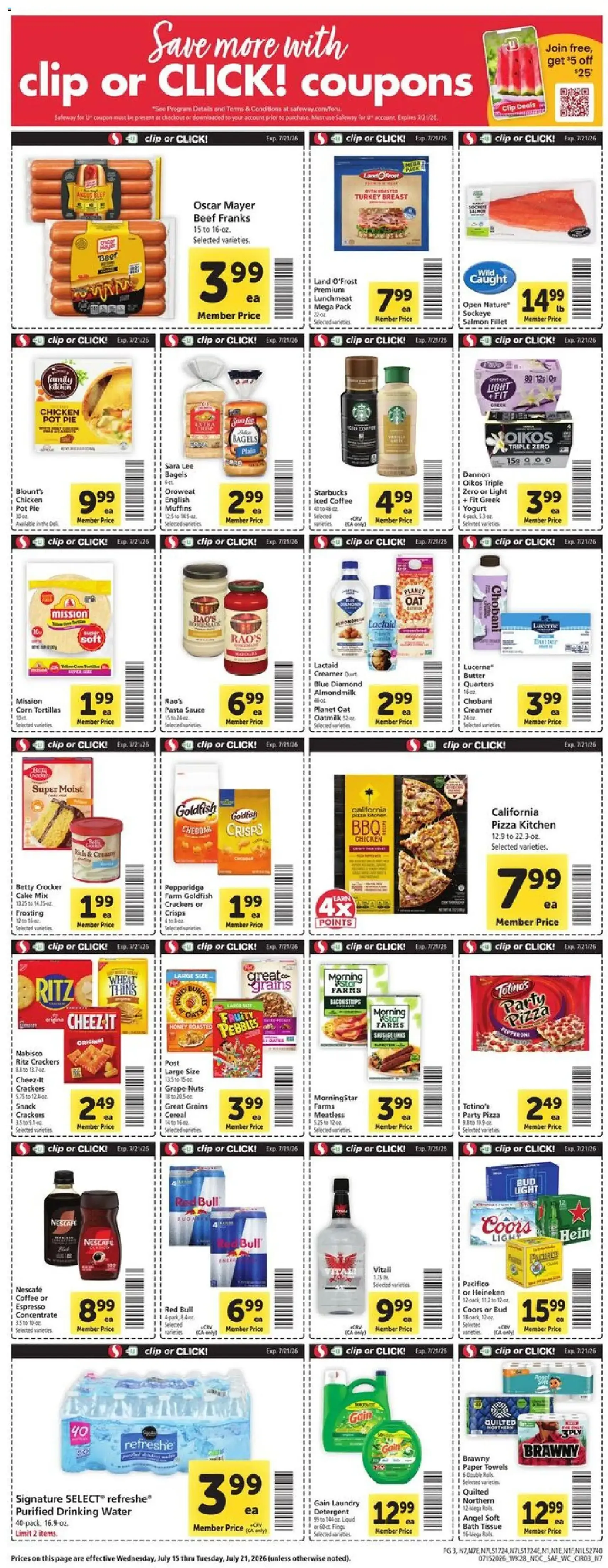 Safeway Weekly Ad - valid flyer from 07/15/2026, page 3 of 10