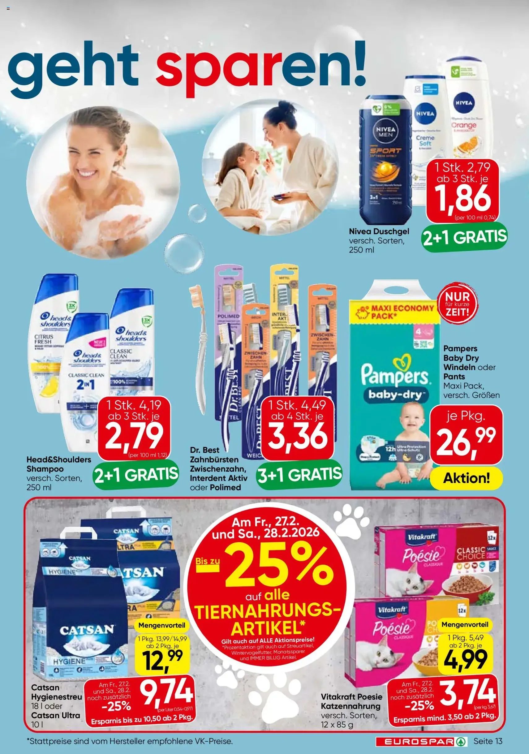 Eurospar Flugblatt - Gültiger Prospekt ab 26.02.2026, Seite 13 von insgesamt 16