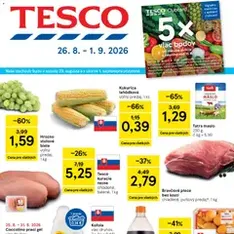 Tesco Hypermarket - leták - náhľad letáku platný od 26.08.2026