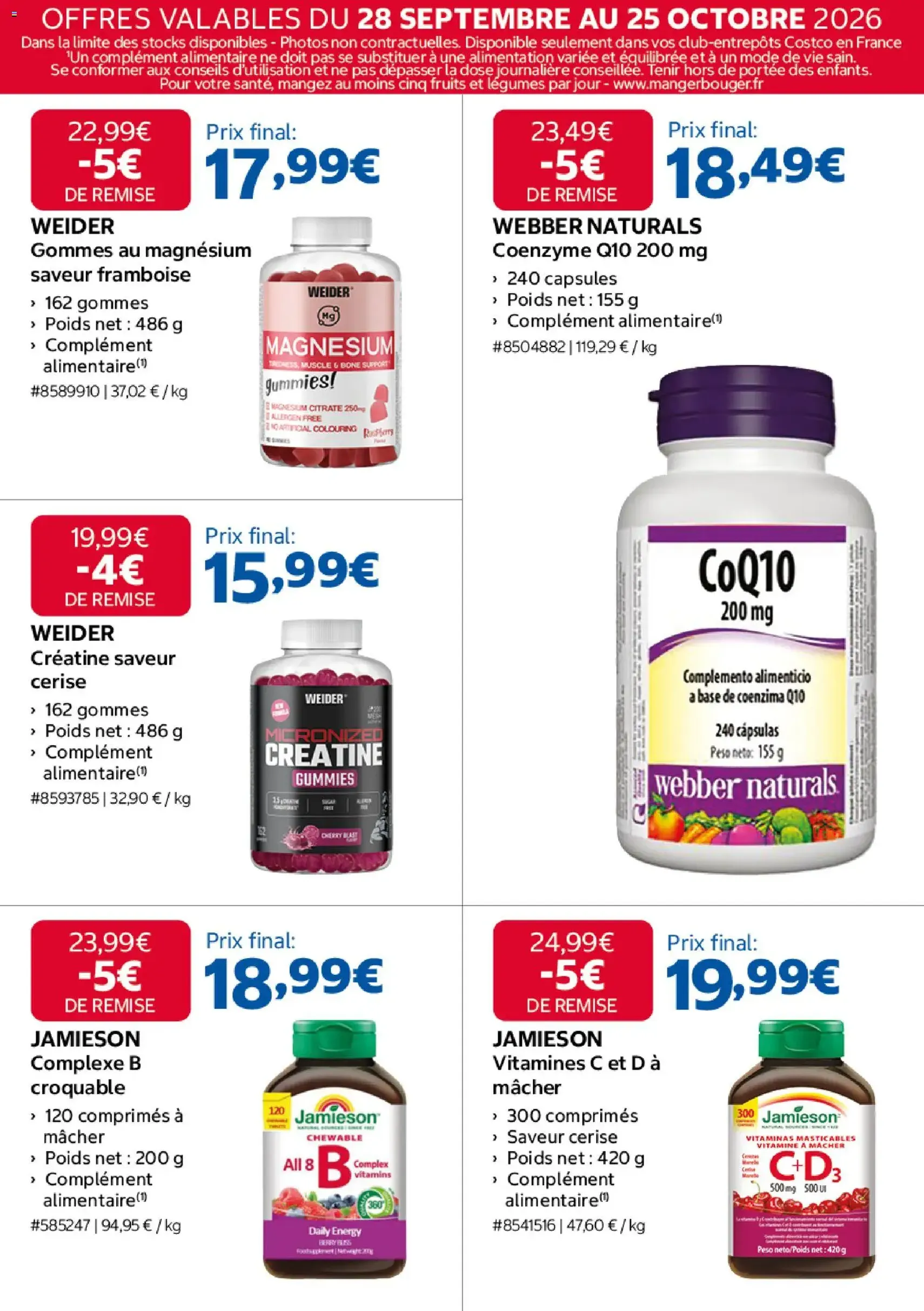 Costco catalogue - brochure valable à partir du 28/09/2026, page 19 sur 20