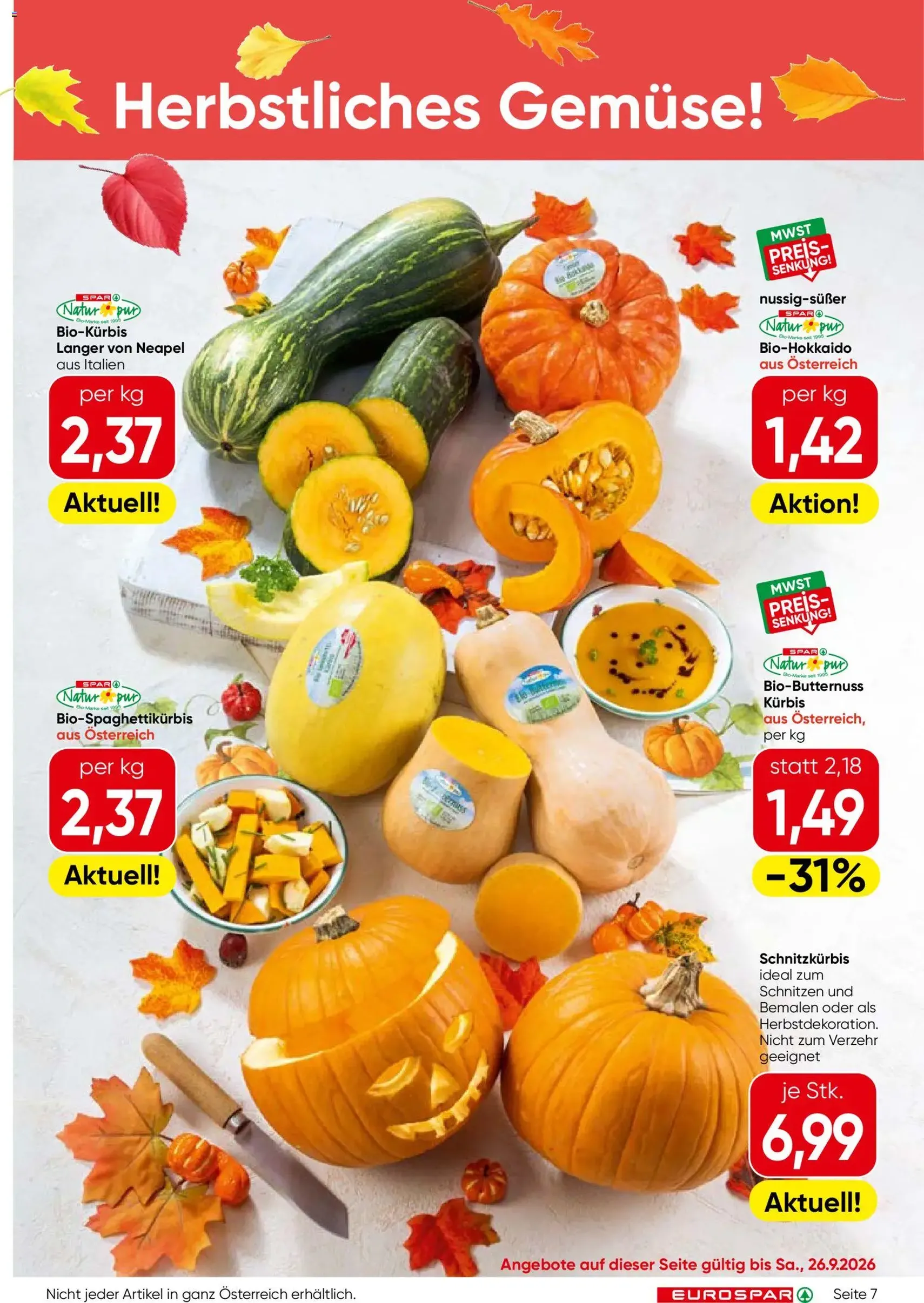 Eurospar Flugblatt - Gültiger Prospekt ab 24.09.2026, Seite 7 von insgesamt 16