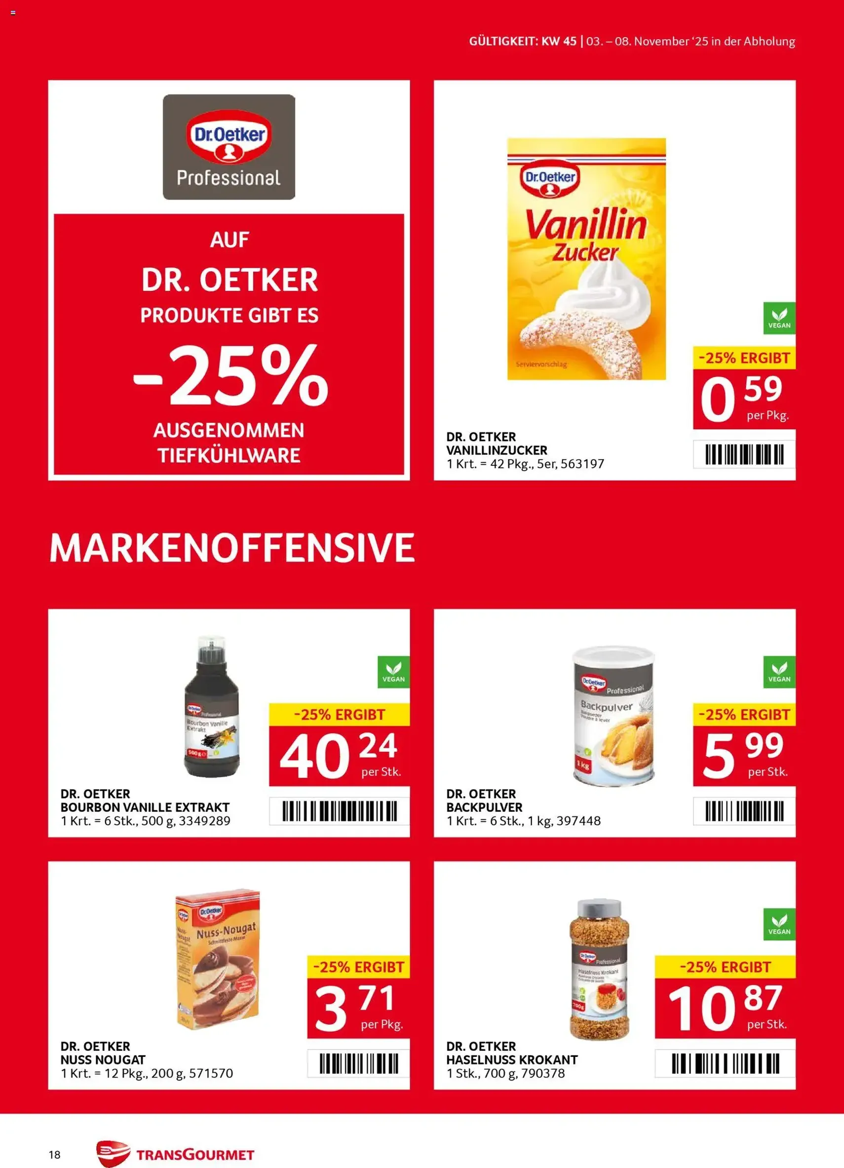 Transgourmet Flugblatt - Gültiger Prospekt ab 03.11.2025, Seite 18 von insgesamt 36