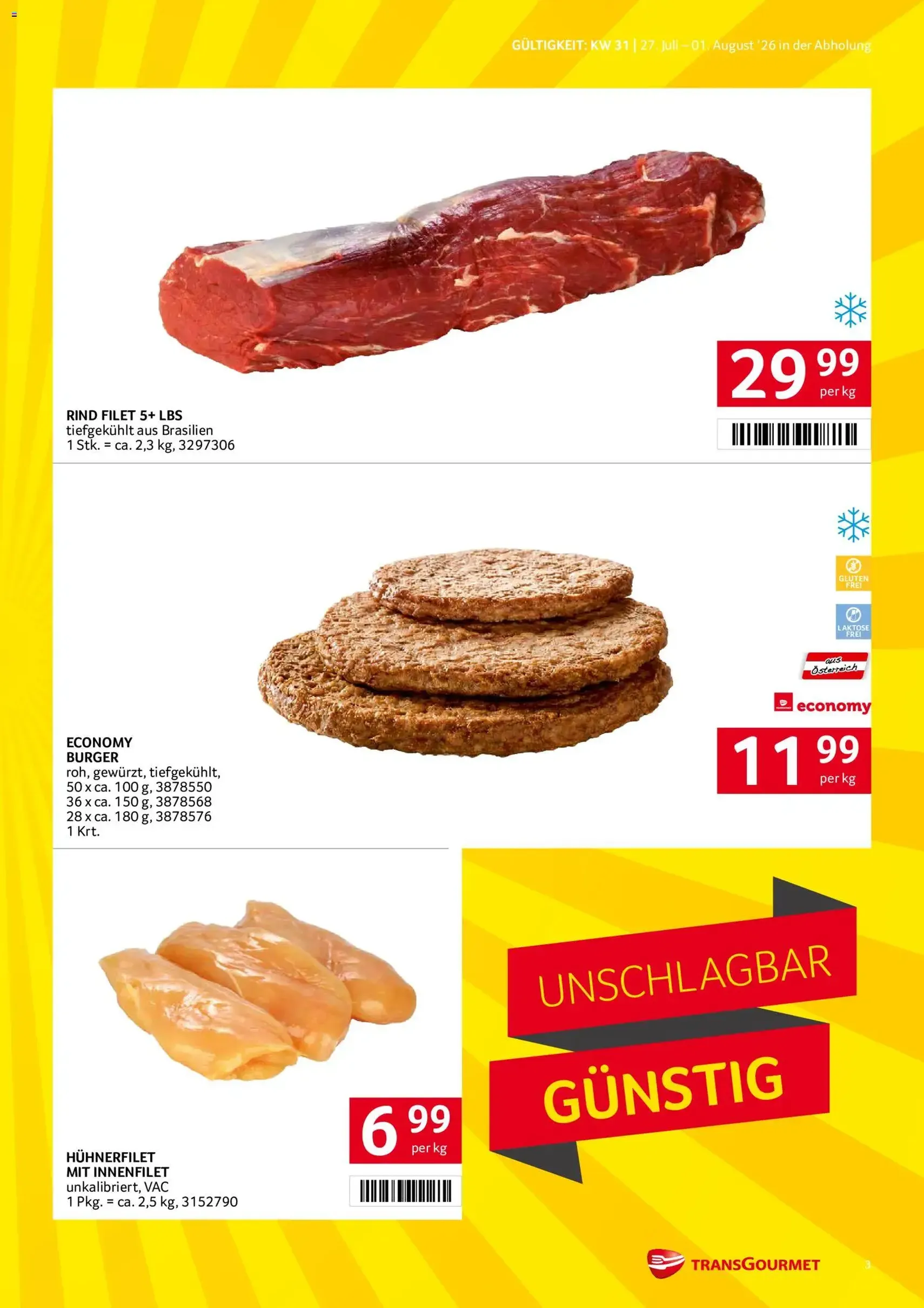 Transgourmet Flugblatt - Gültiger Prospekt ab 27.07.2026, Seite 3 von insgesamt 32