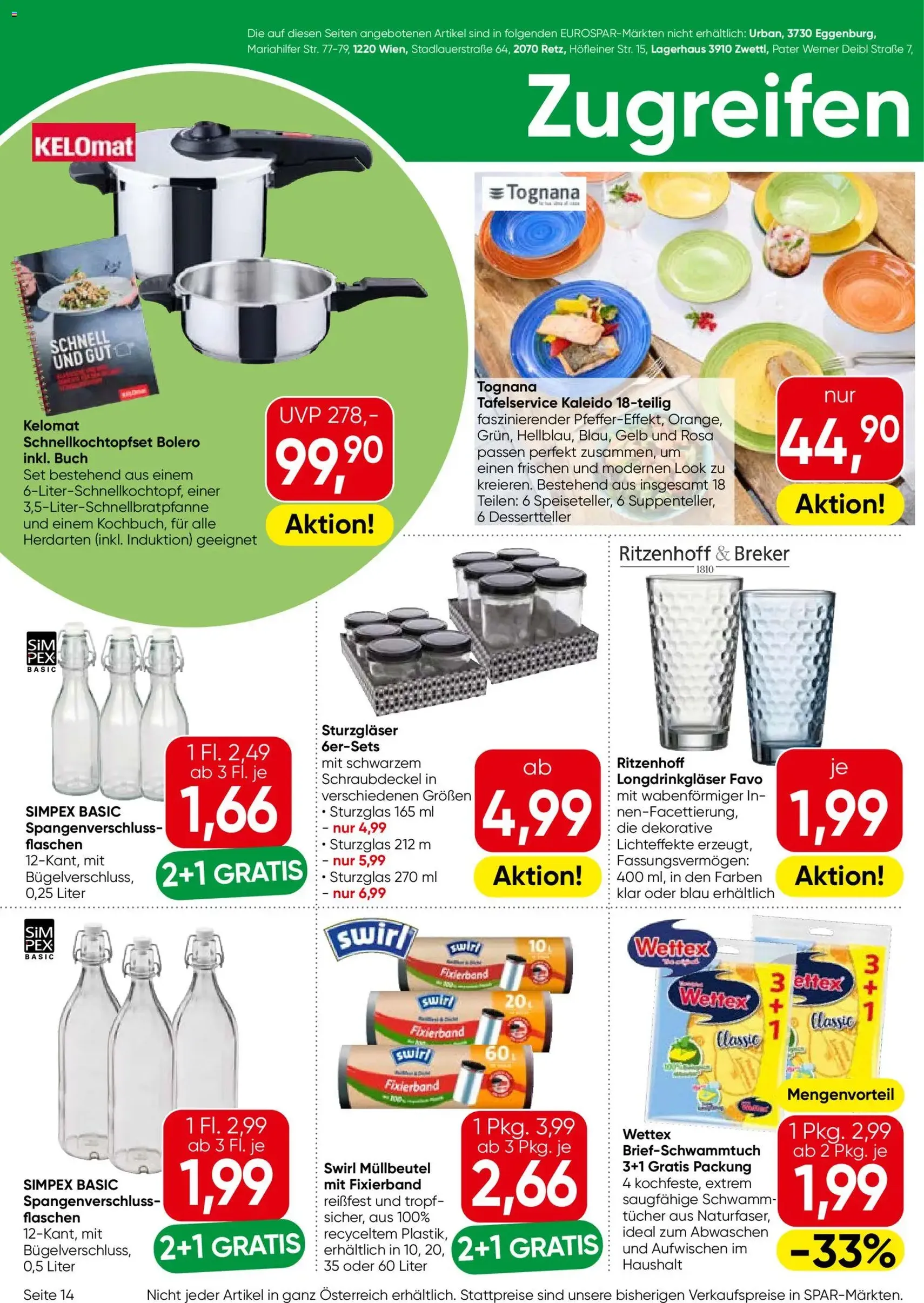 Eurospar Flugblatt - Gültiger Prospekt ab 01.07.2026, Seite 14 von insgesamt 16