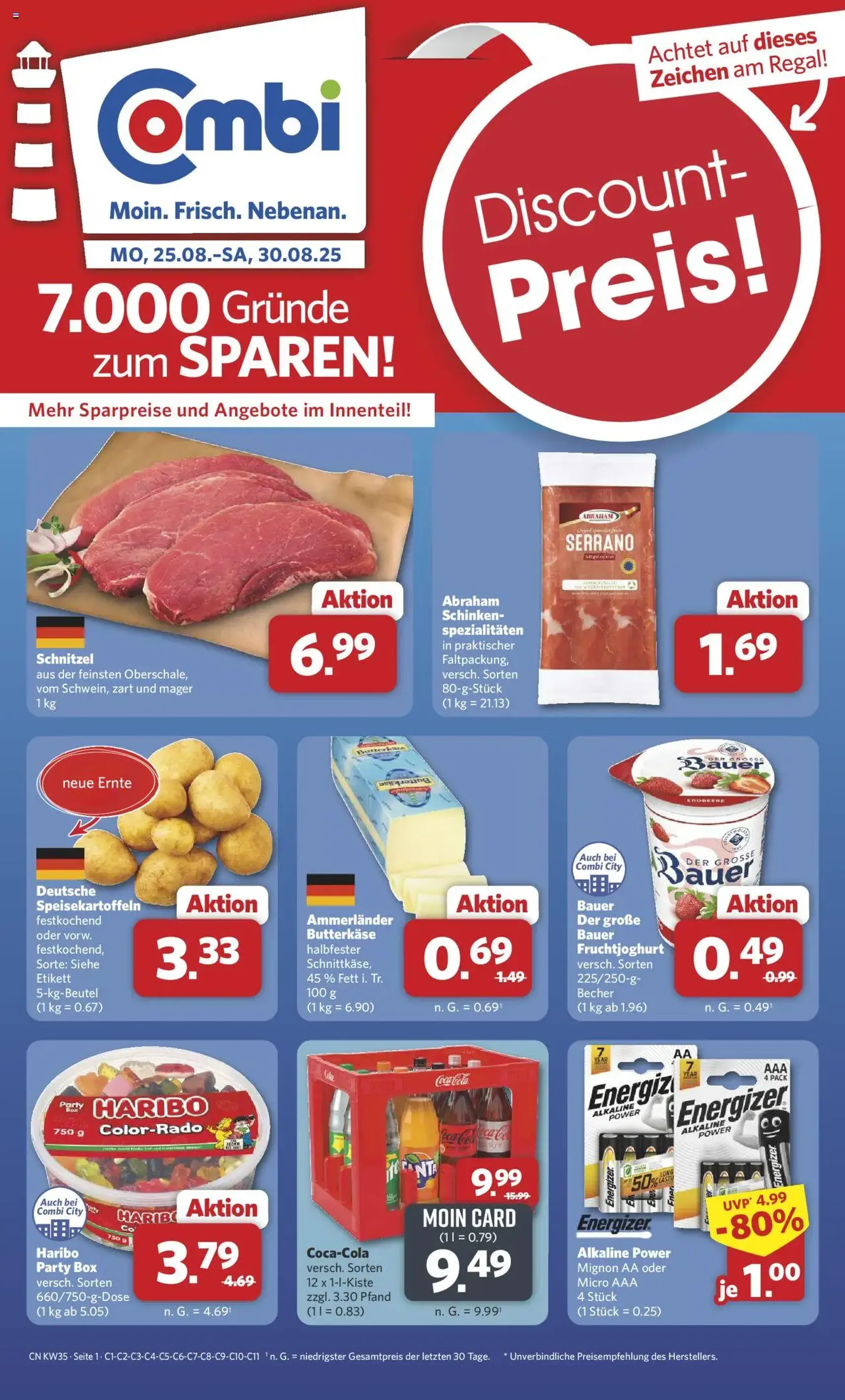 Combi Prospekt - Gültiger Prospekt ab 25.08.2025, Seite 1 von insgesamt 33 Combi Prospekt - Gültiger Prospekt ab 25.08.2025, Seite 1 von insgesamt 33