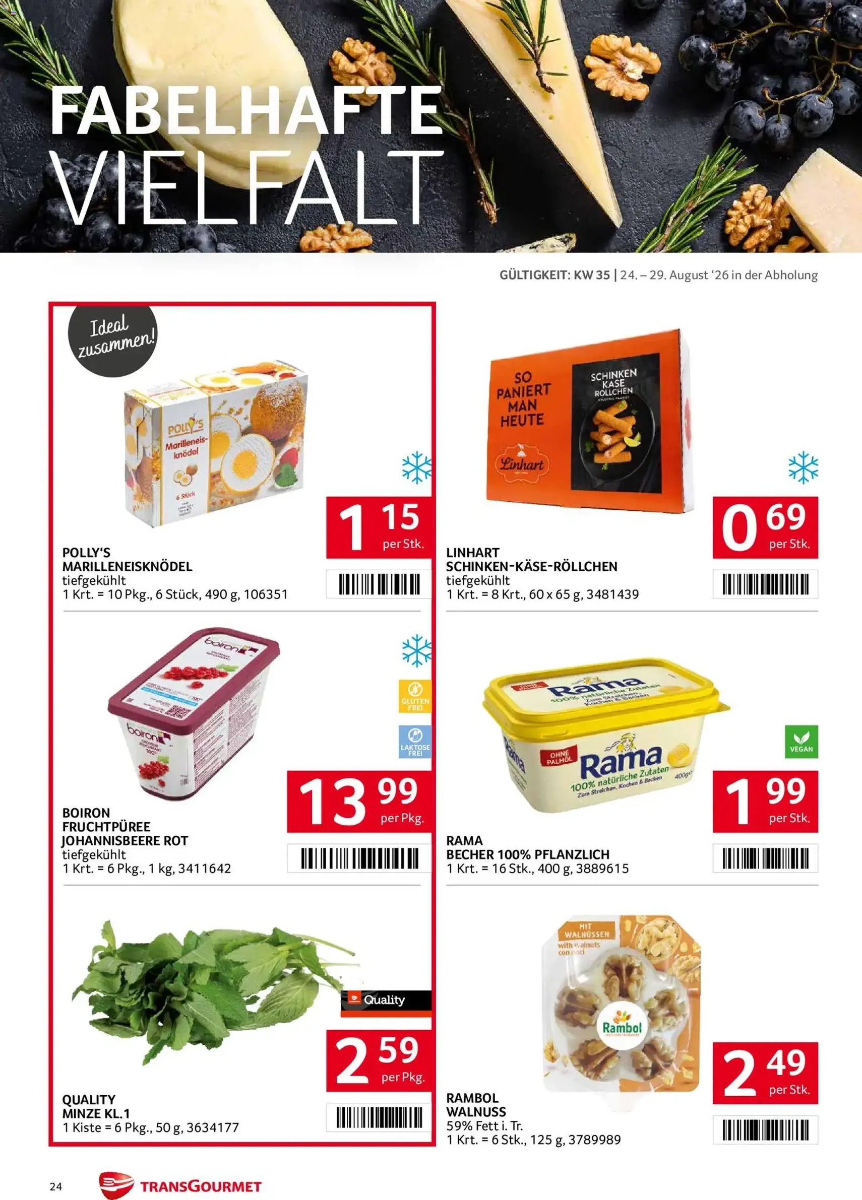 Transgourmet Flugblatt - Gültiger Prospekt ab 24.08.2026, Seite 24 von insgesamt 28