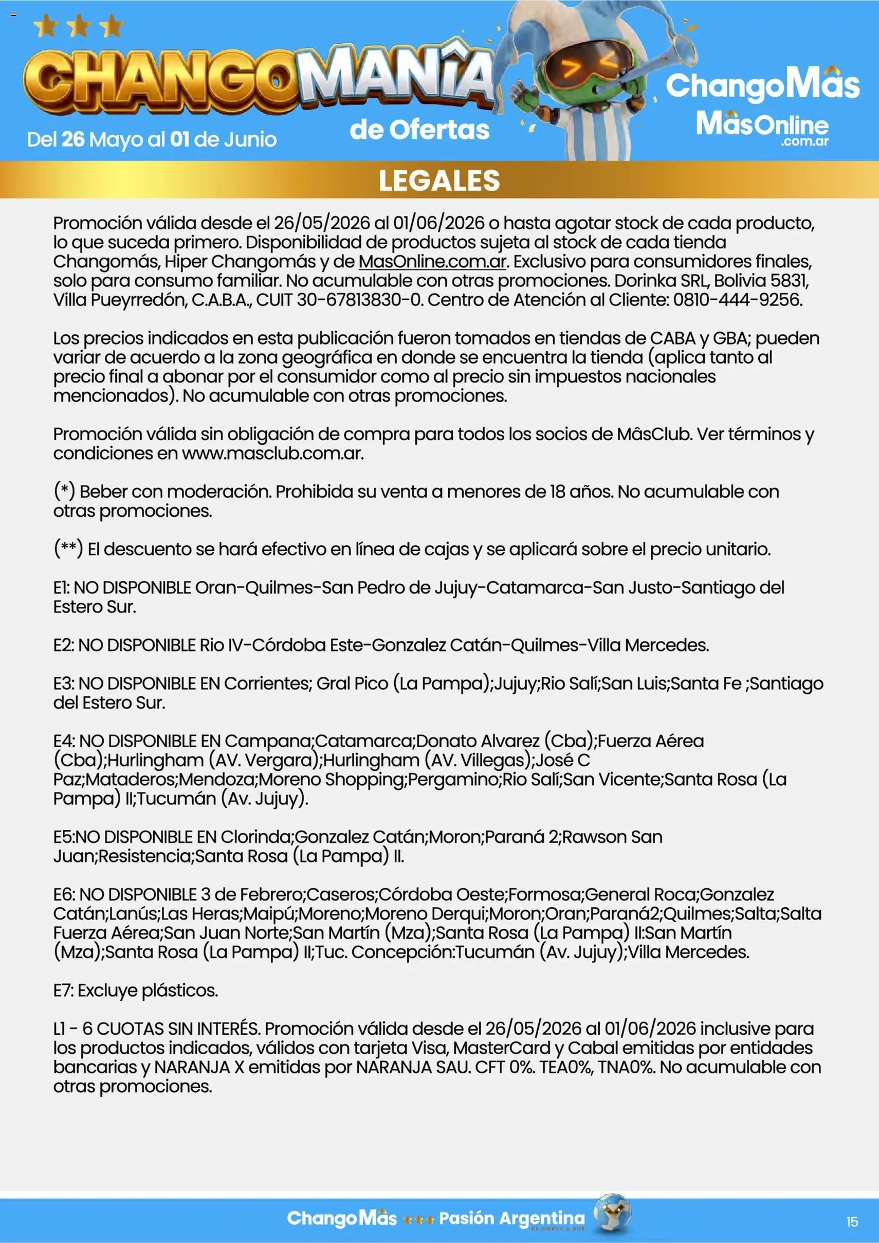 Changomas ofertas - folleto válido desde 26/05/2026 página 15 de 16