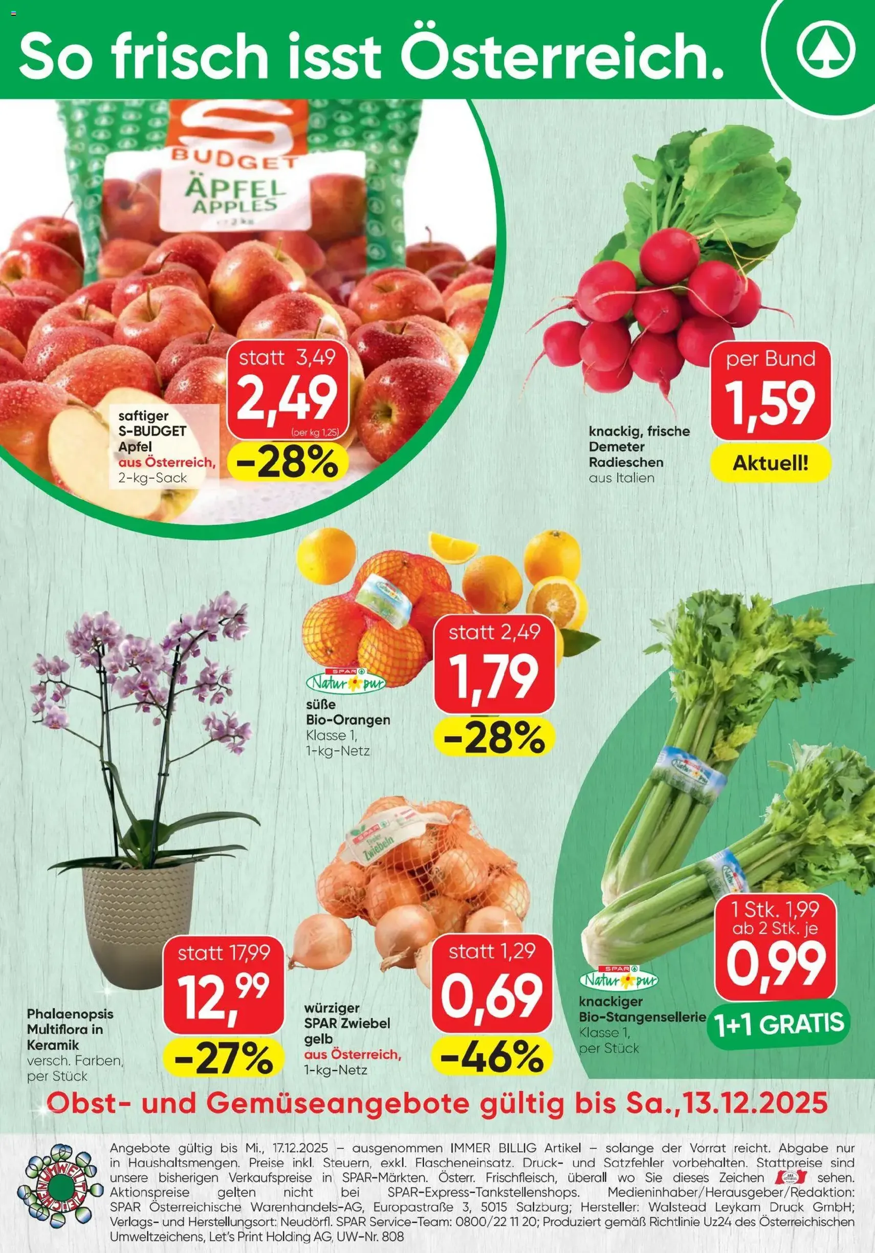 Spar Flugblatt - Gültiger Prospekt ab 11.12.2025, Seite 16 von insgesamt 16