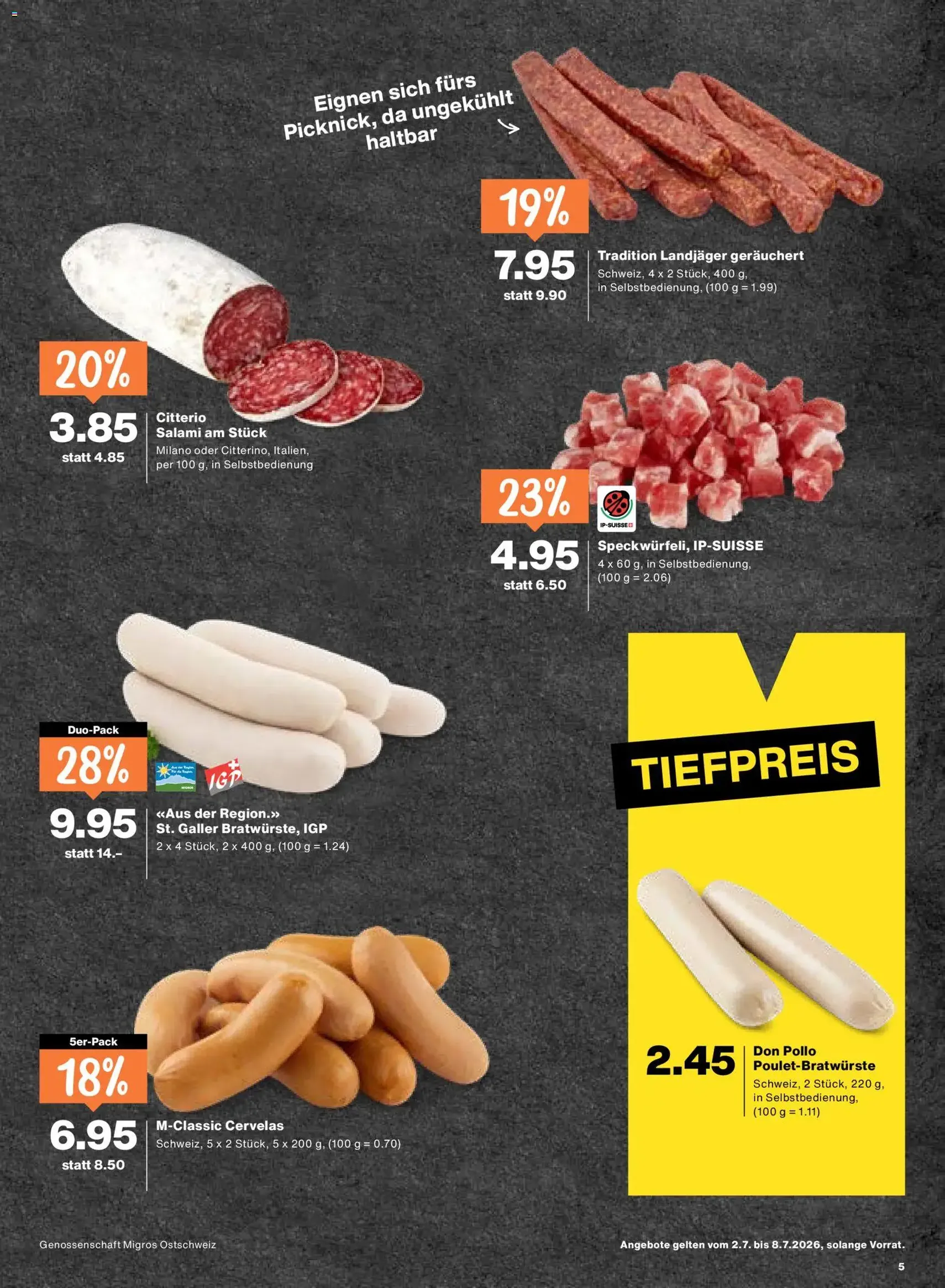 Migros aktionen - Gültiger Prospekt ab 02.07.2026, Seite 5 von insgesamt 24