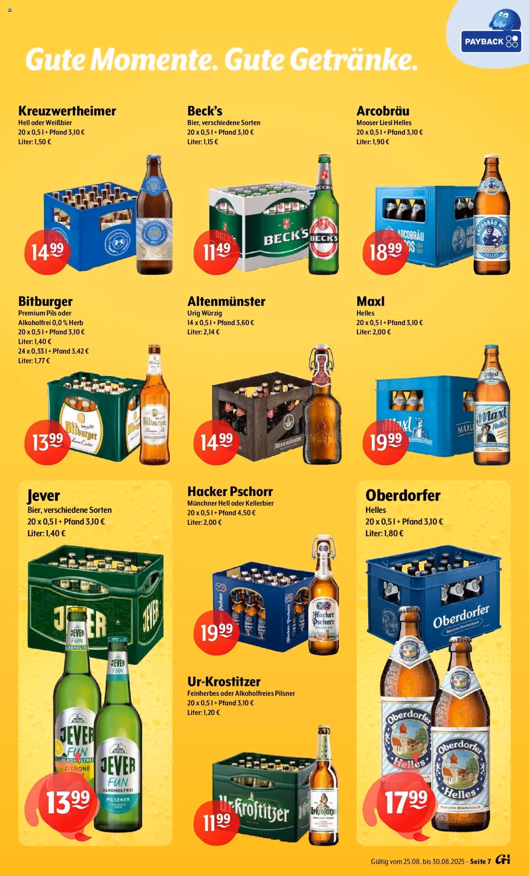 Trink und Spare Prospekt - Gültiger Prospekt ab 25.08.2025, Seite 7 von insgesamt 9