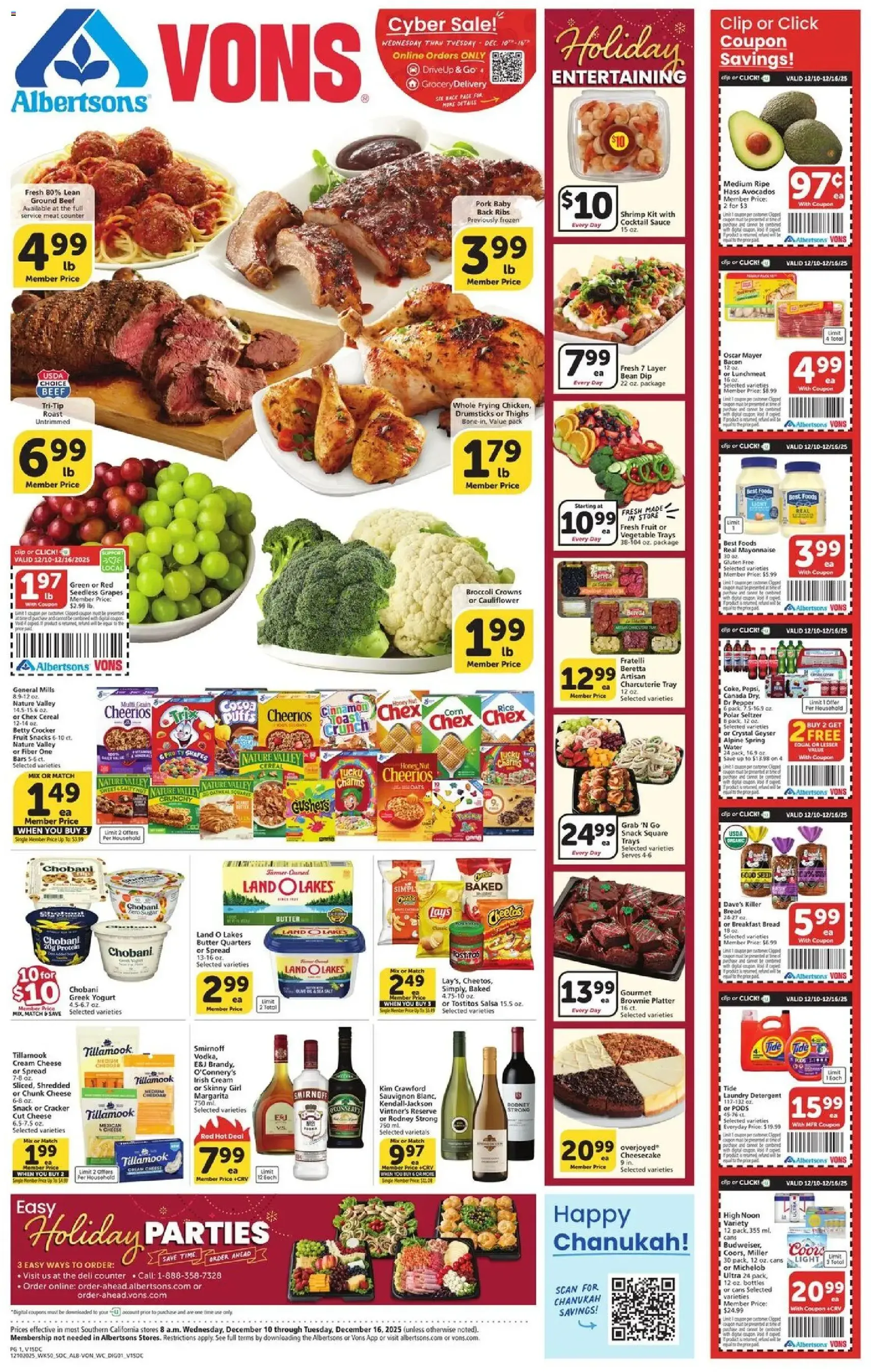 Vons Weekly Ad - valid flyer from 12/10/2025, page 1 of 6