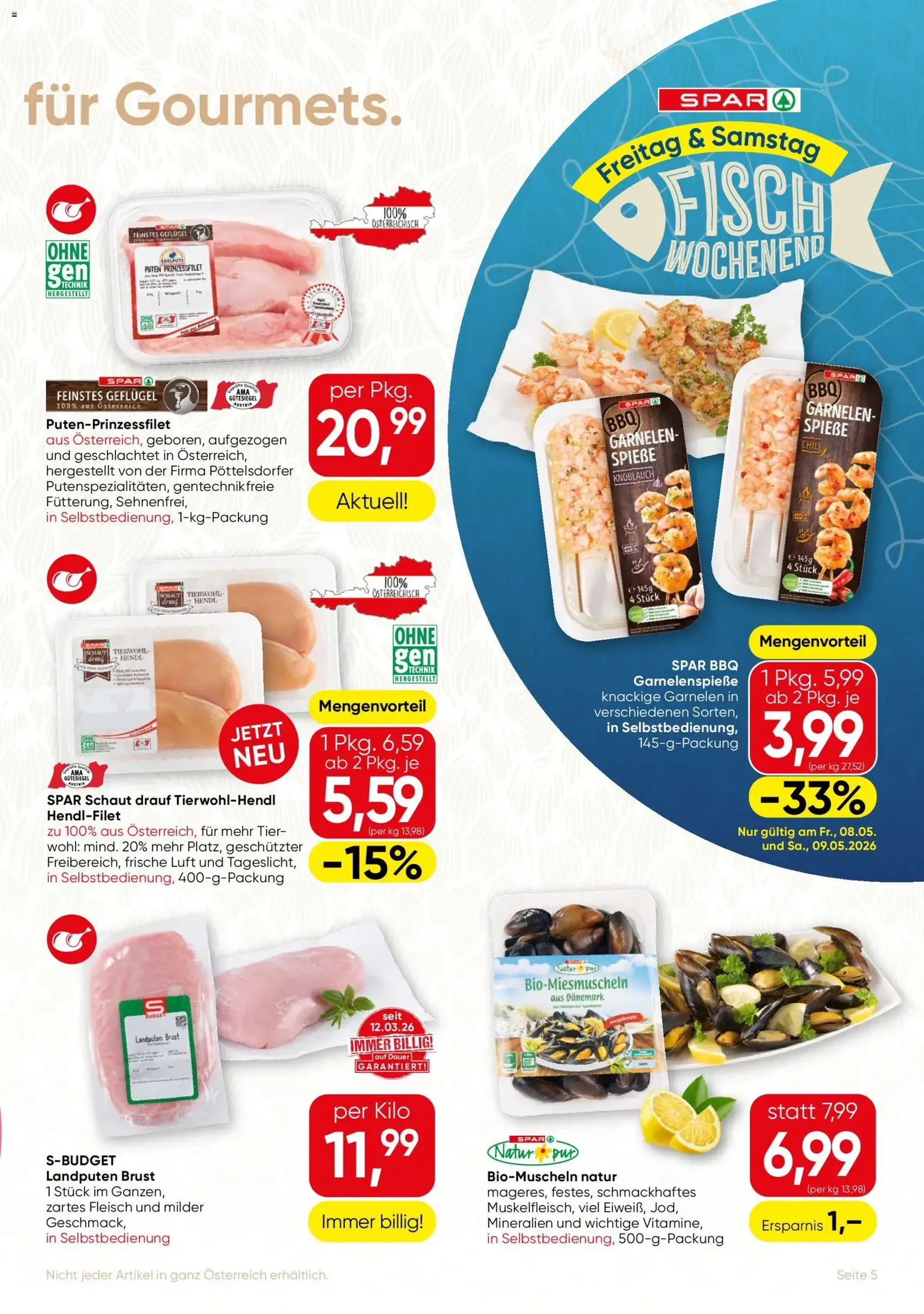 SPAR Gourmet Flugblatt - Gültiger Prospekt ab 07.05.2026, Seite 5 von insgesamt 12