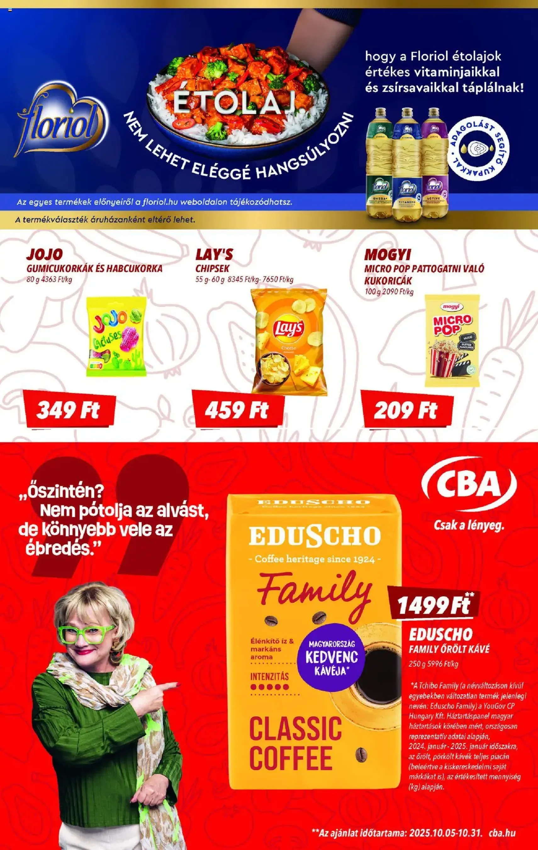 CBA Akciós újság - 2025.10.16. érvényes szórólap 5 oldal 8 oldalból CBA Akciós újság - 2025.10.16. érvényes szórólap 5 oldal 8 oldalból