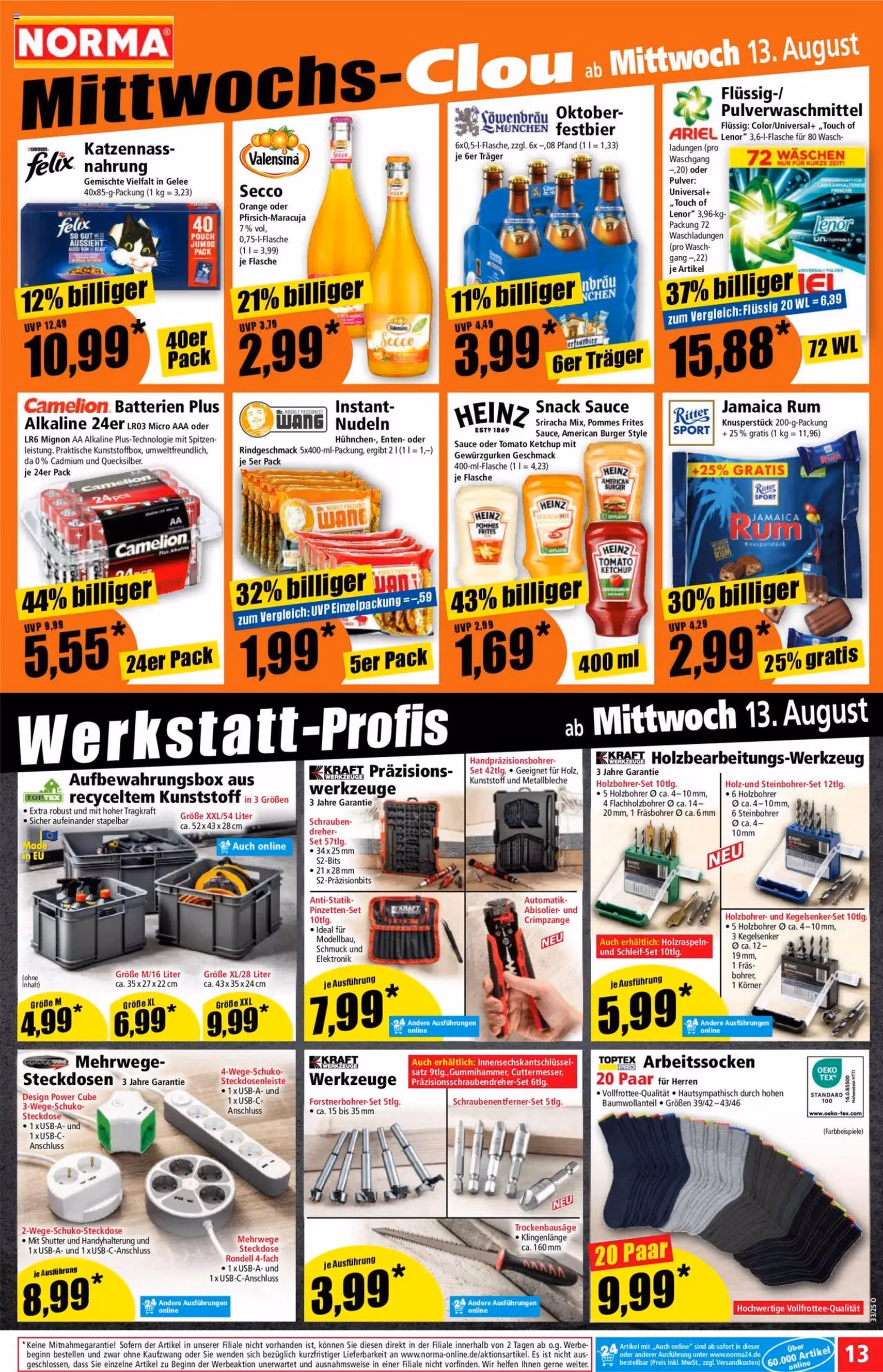 Norma Prospekt - Gültiger Prospekt ab 11.08.2025, Seite 13 von insgesamt 18 Norma Prospekt - Gültiger Prospekt ab 11.08.2025, Seite 13 von insgesamt 18