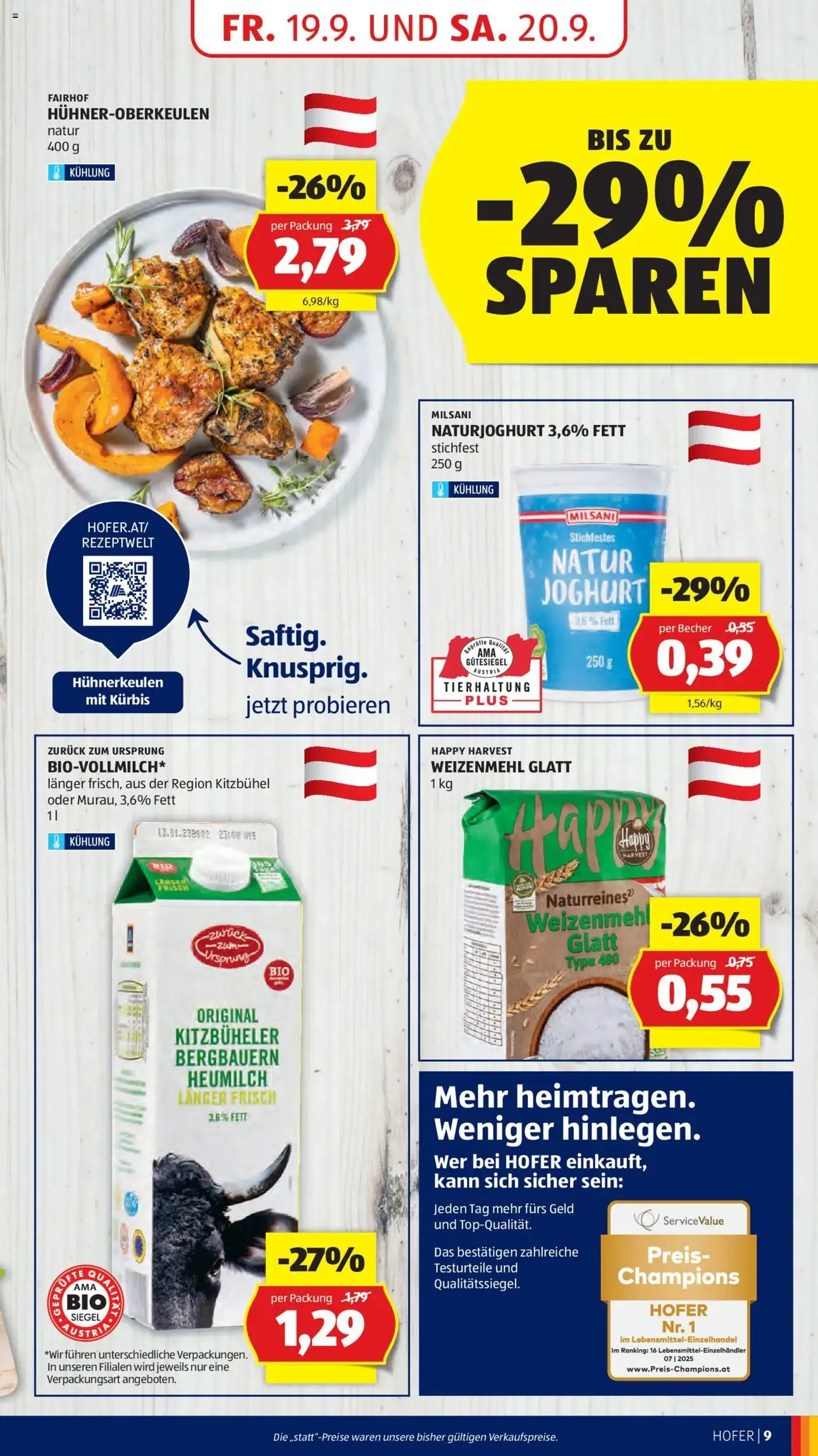 Hofer Flugblatt - Gültiger Prospekt ab 19.09.2025, Seite 11 von insgesamt 49