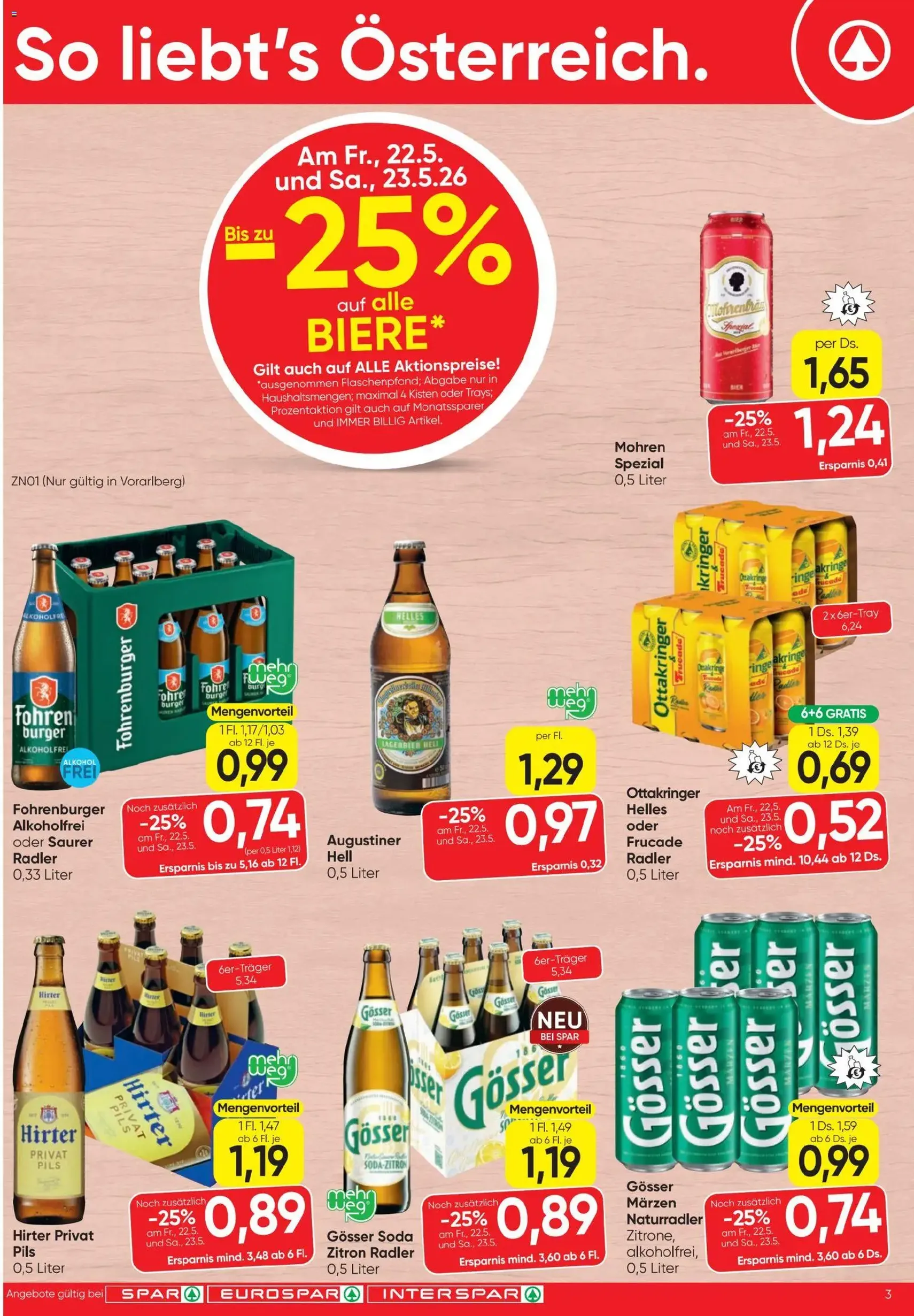 Spar - Flugblatt - Gültiger Prospekt ab 21.05.2026, Seite 3 von insgesamt 24