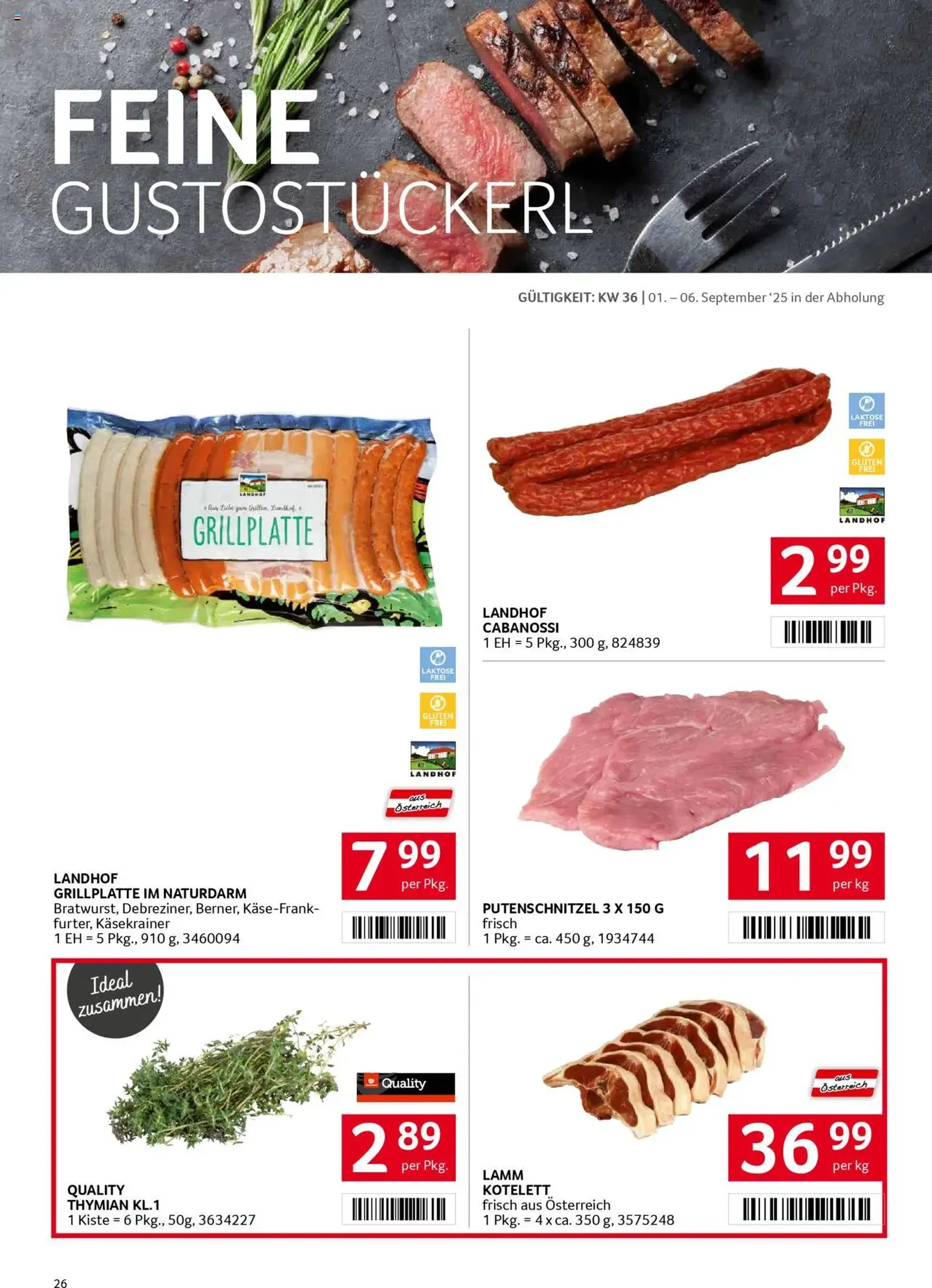 Transgourmet Flugblatt - Gültiger Prospekt ab 31.08.2025, Seite 26 von insgesamt 32 Transgourmet Flugblatt - Gültiger Prospekt ab 31.08.2025, Seite 26 von insgesamt 32