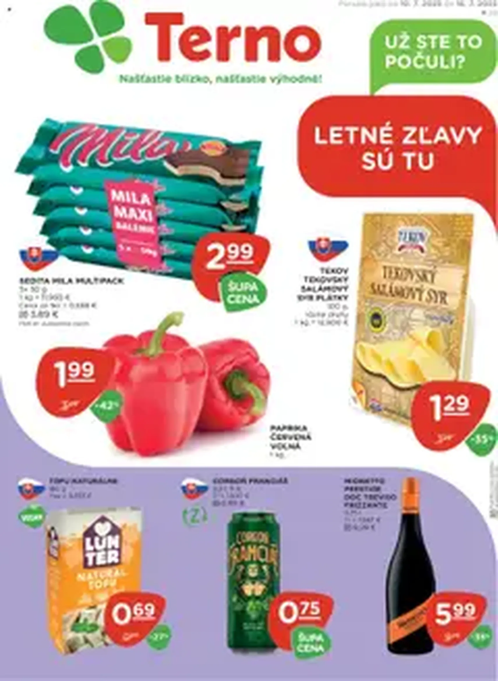 Terno leták - platný leták od 10.07.2025 strana 1 z 1
