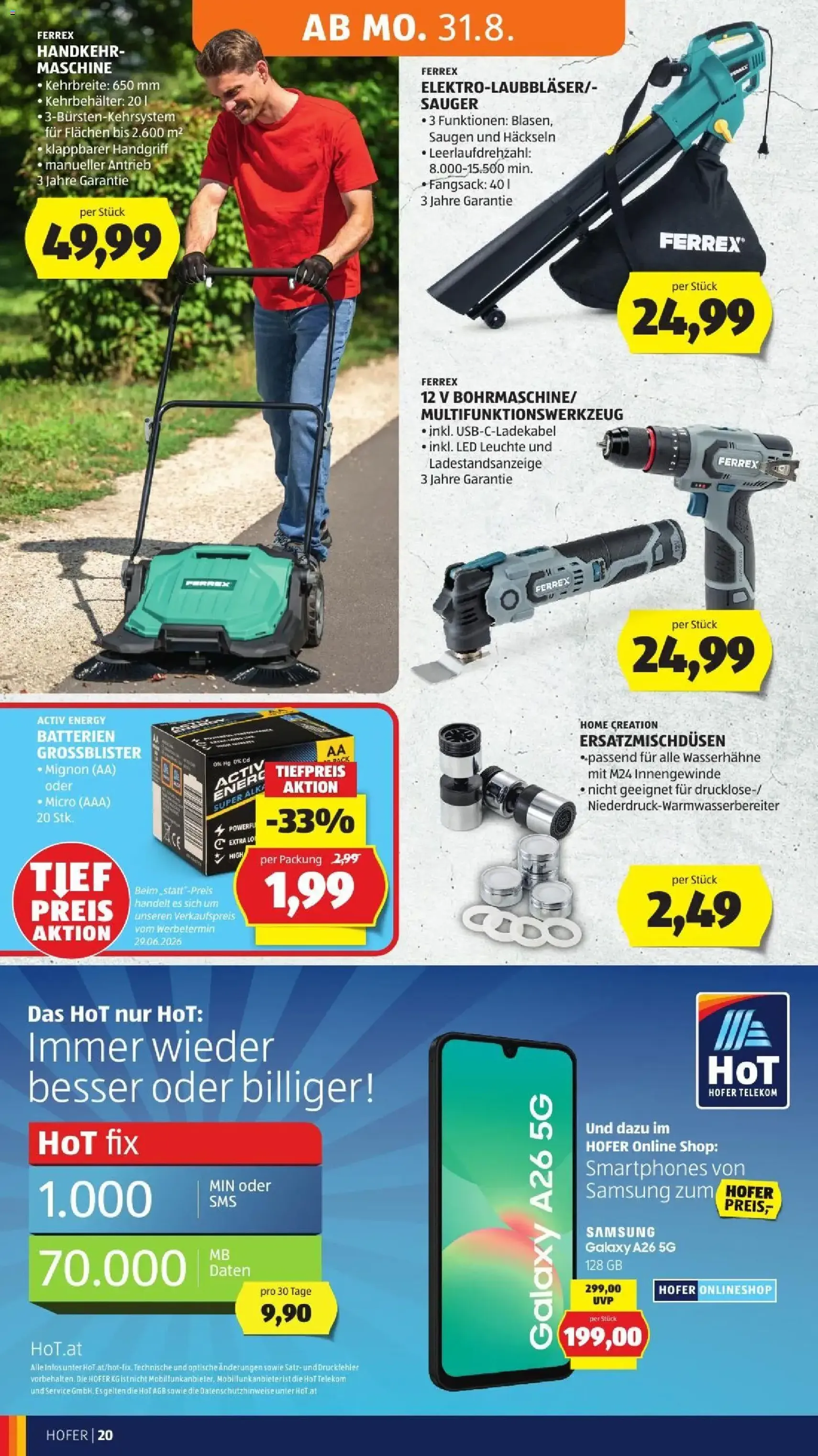 Hofer Flugblatt - Gültiger Prospekt ab 28.08.2026, Seite 32 von insgesamt 45