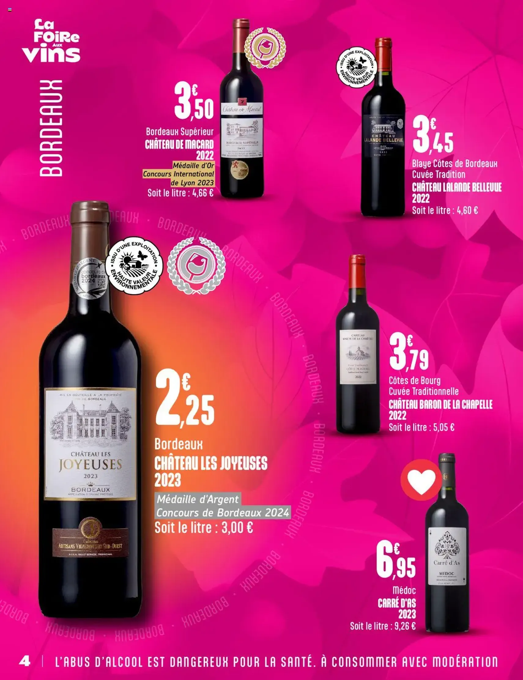 G20 Supermarchés catalogue la foire aux vins - brochure valable à partir du 24/09/2025, page 4 sur 20
