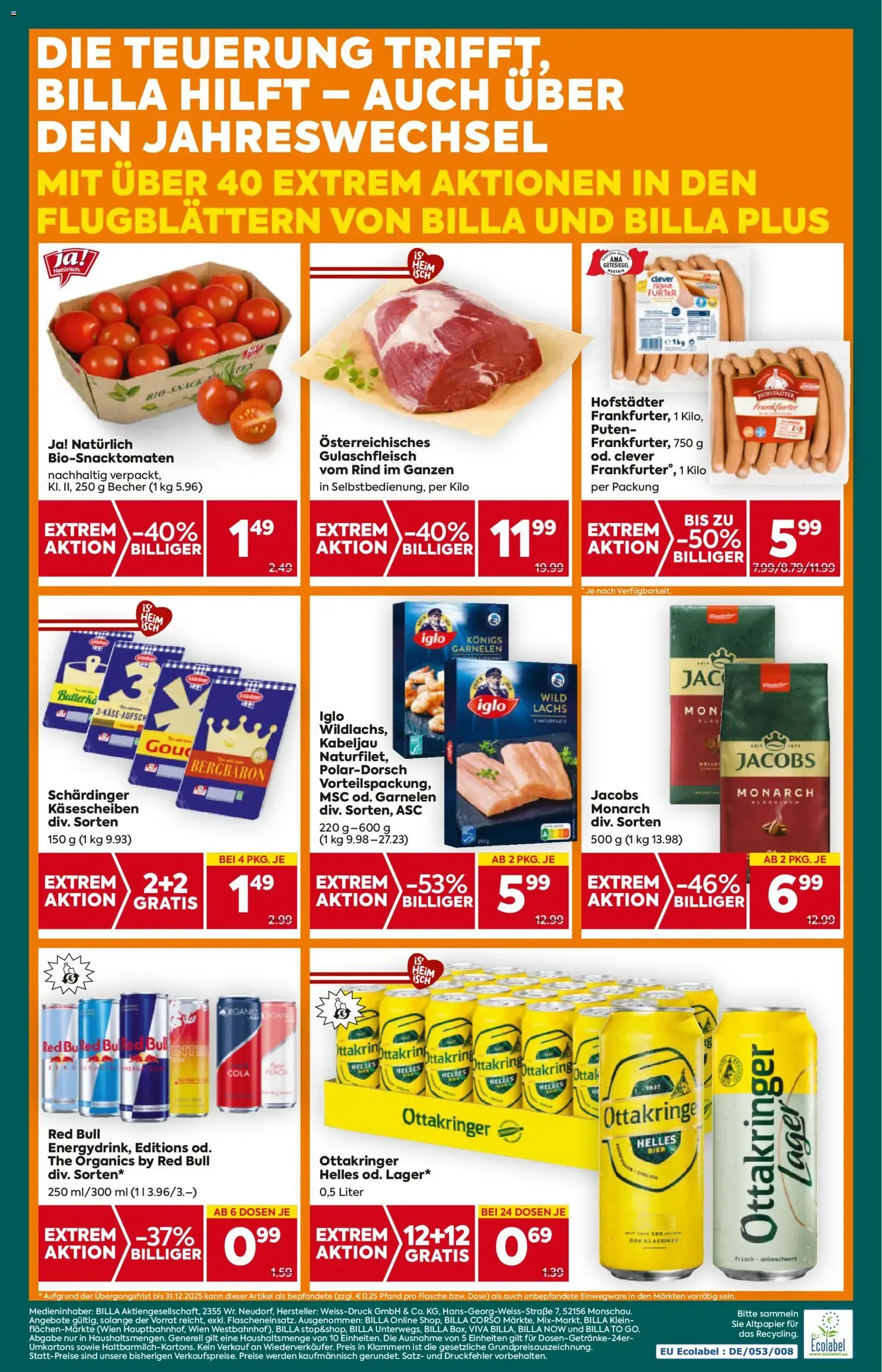 Billa Plus Flugblatt - Gültiger Prospekt ab 27.12.2025, Seite 20 von insgesamt 20