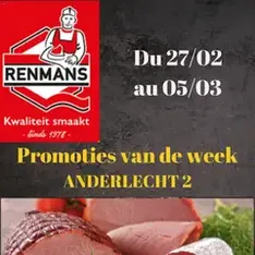 Renmans folder / publicité - voorvertoning van de folder geldig vanaf 27/02/2026