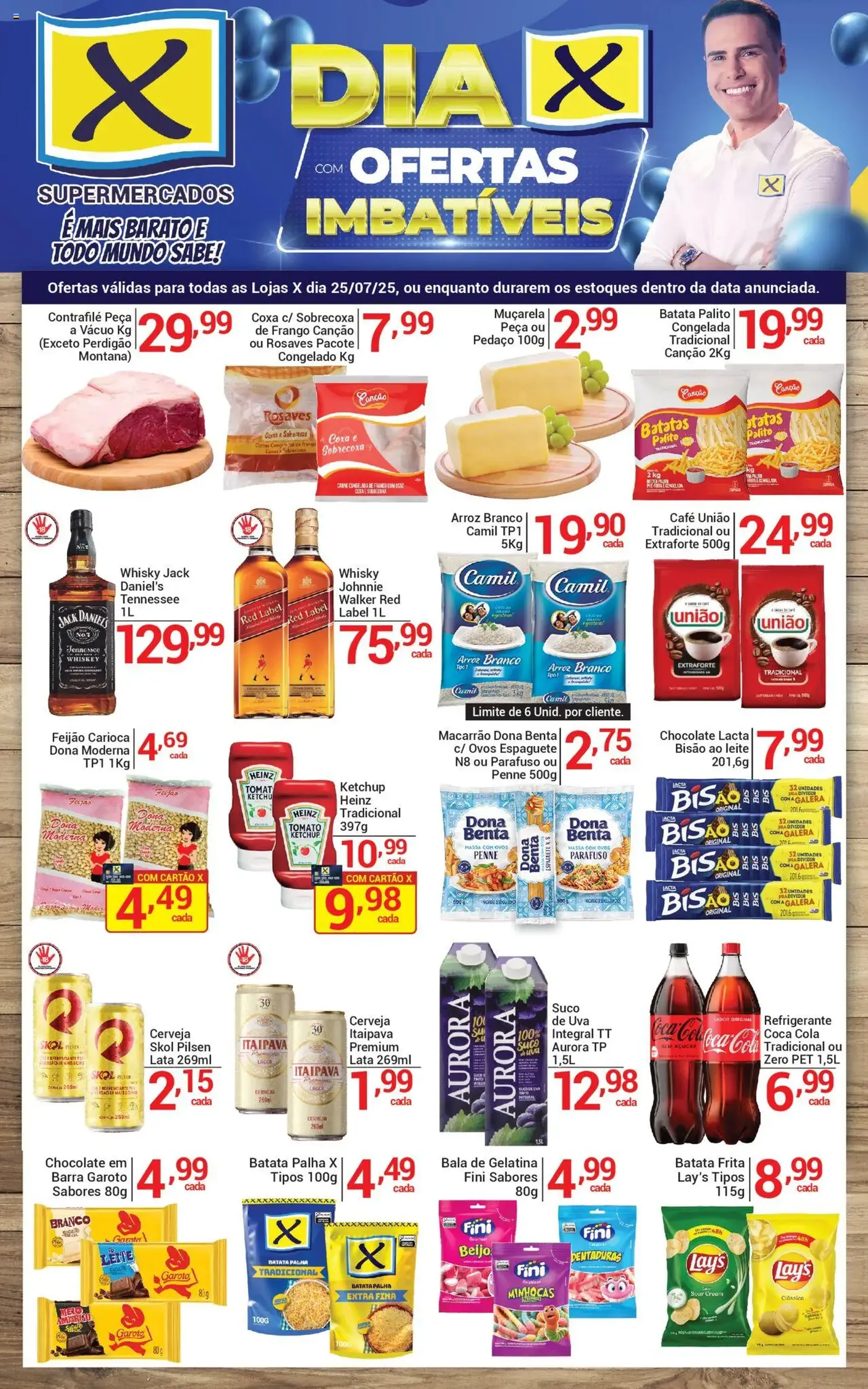 X Supermercados - Ofertas da semana - folheto válido a partir de 25/07/2025 página 1 de 2