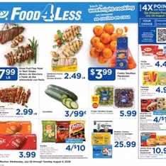 Food 4 Less Weekly Ad - Flyer preview valid from 07/29/2026