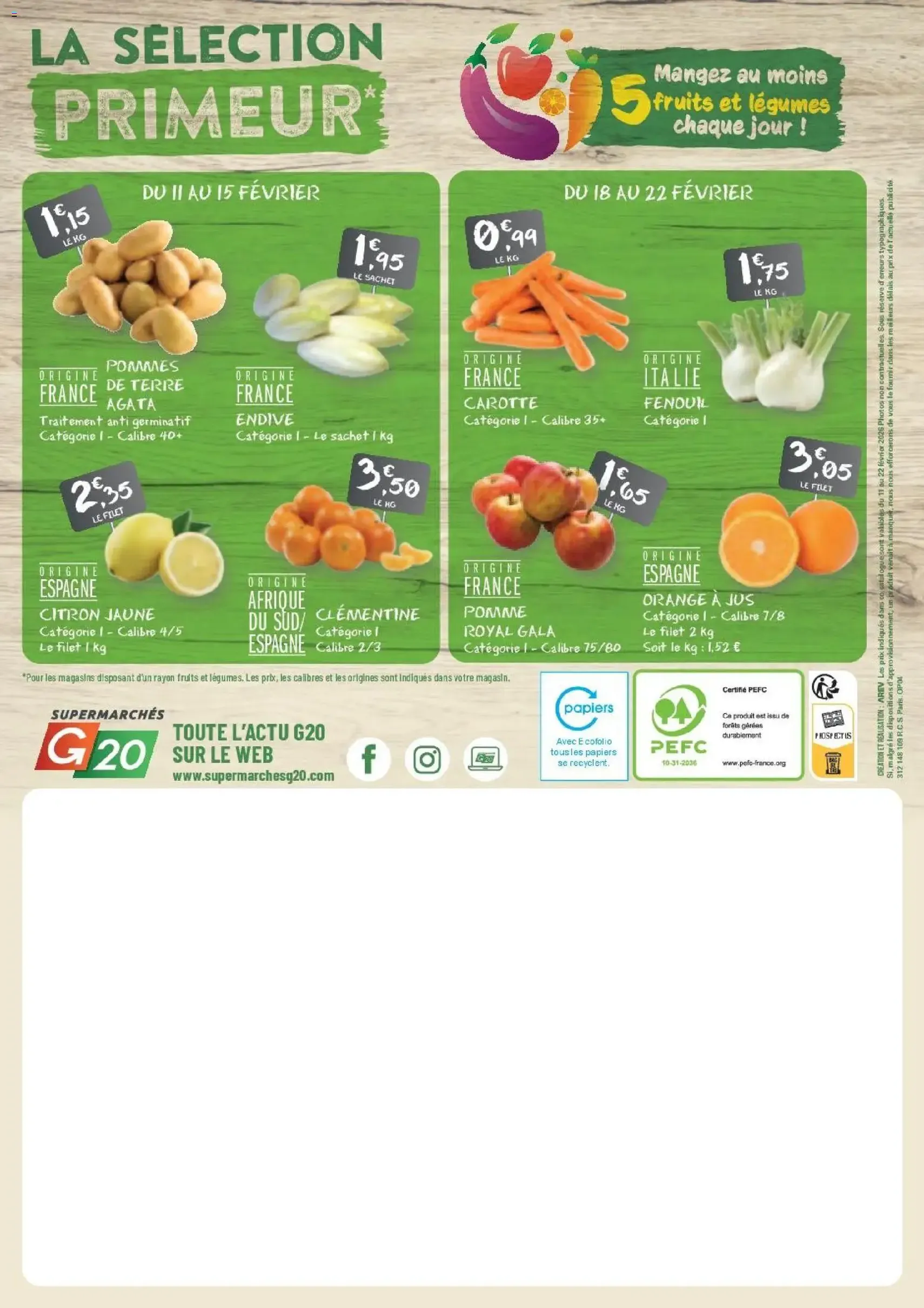 G20 Supermarchés catalogue - brochure valable à partir du 11/02/2026, page 20 sur 20