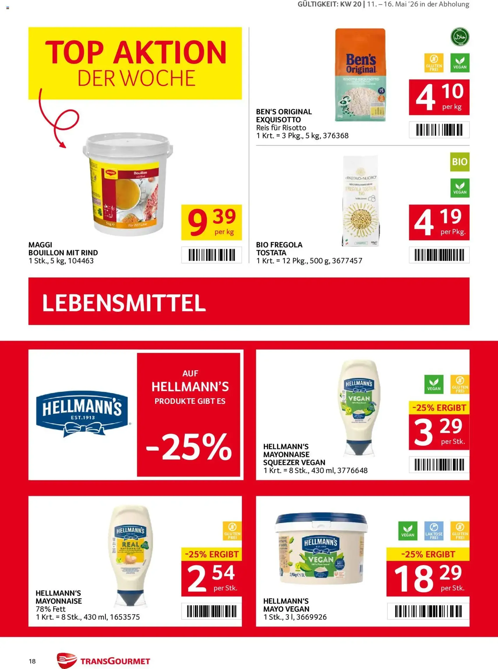 Transgourmet Flugblatt - Gültiger Prospekt ab 11.05.2026, Seite 18 von insgesamt 40