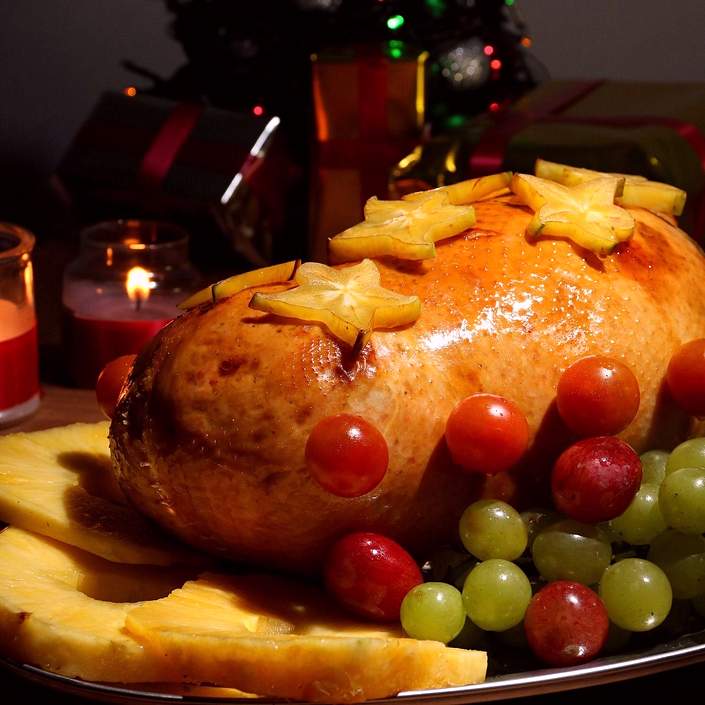 Weihnachtspute mit Karambole Rezept