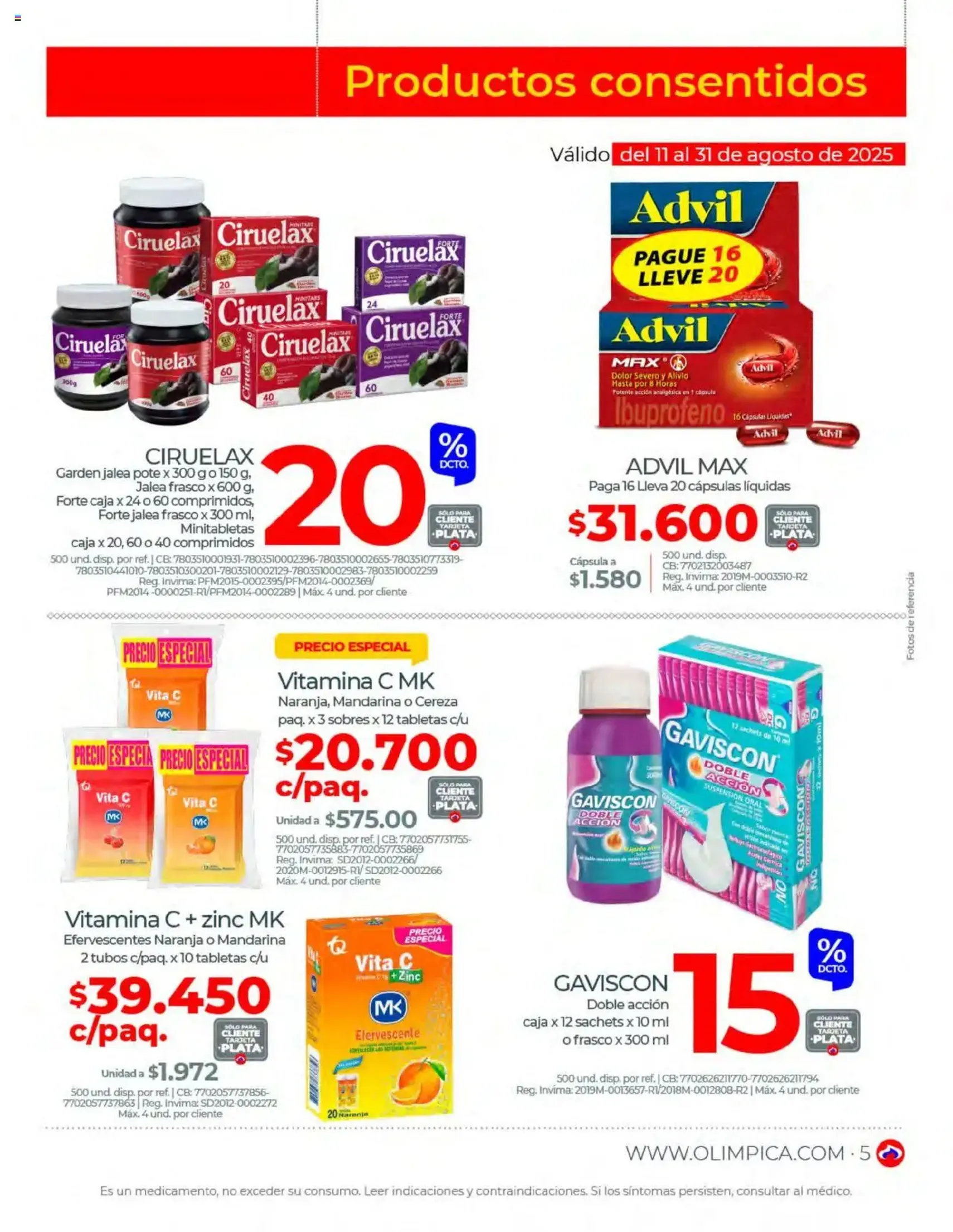 Olímpica - Ofertas Saludables - folleto válido desde 01/08/2025 página 5 de 15