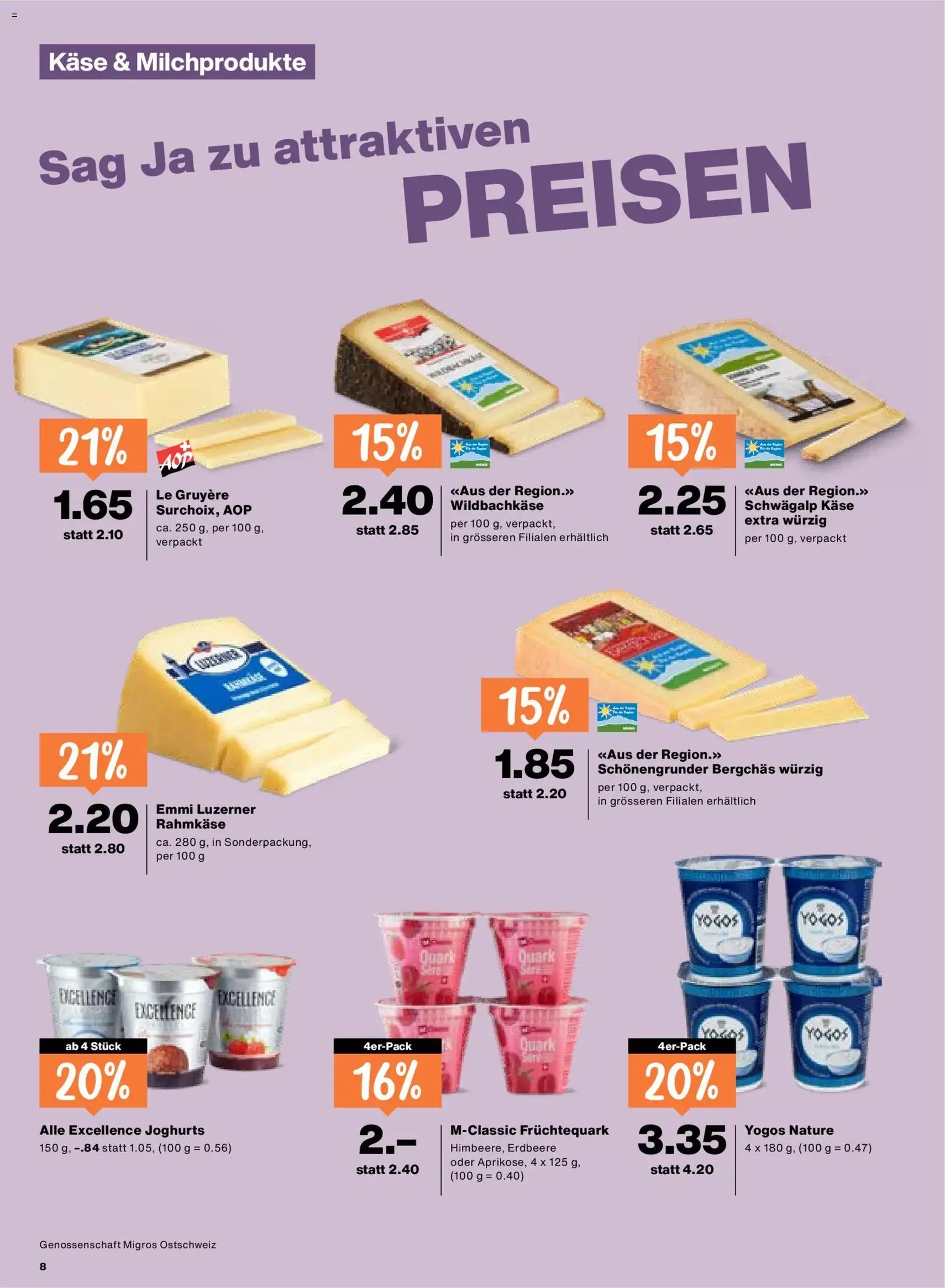 Migros aktionen - Gültiger Prospekt ab 16.04.2026, Seite 8 von insgesamt 24