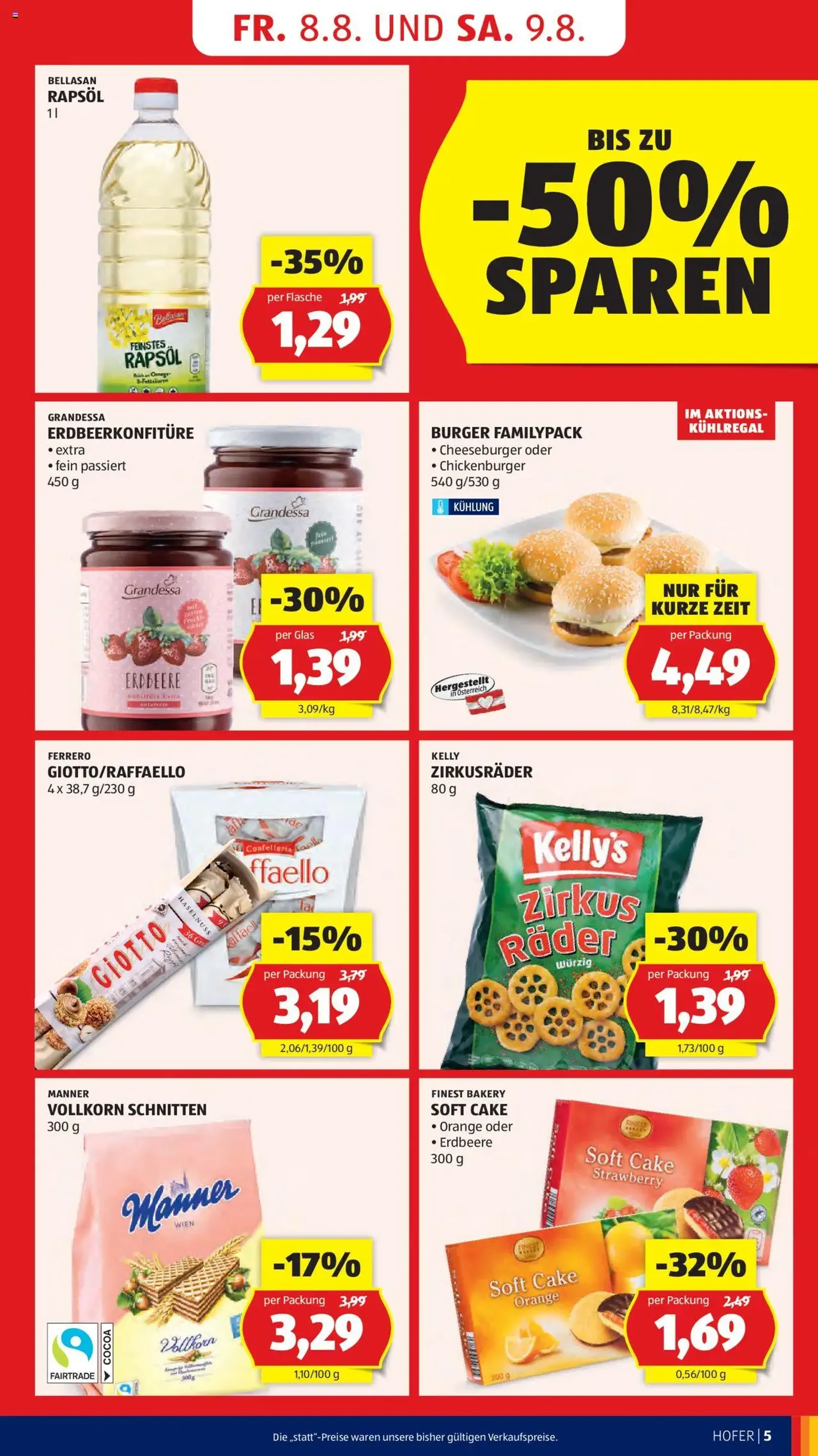 Hofer Flugblatt - Gültiger Prospekt ab 08.08.2025, Seite 7 von insgesamt 41