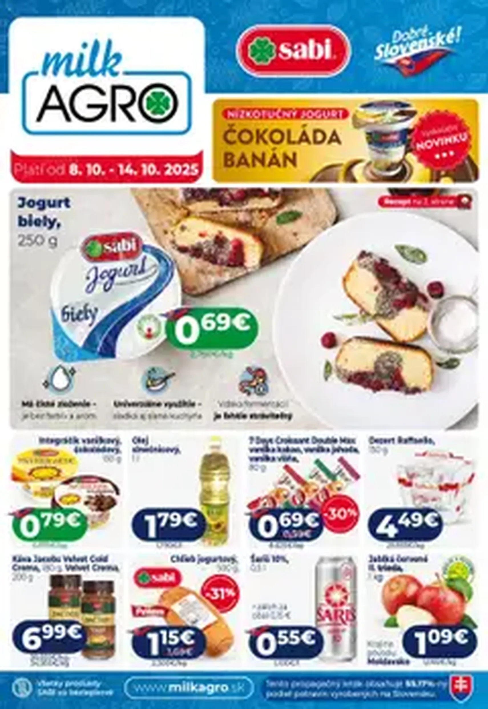 Milk Agro leták - platný leták od 08.10.2025 strana 1 z 1