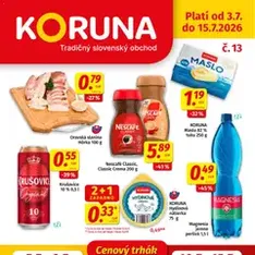 Koruna leták - náhľad letáku platný od 03.07.2026